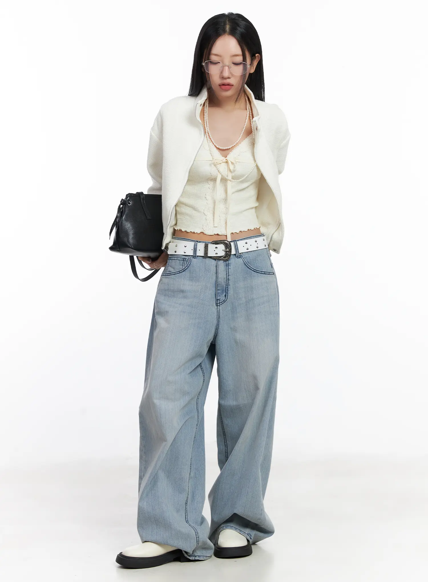 High Neck Tweed Jacket CF503