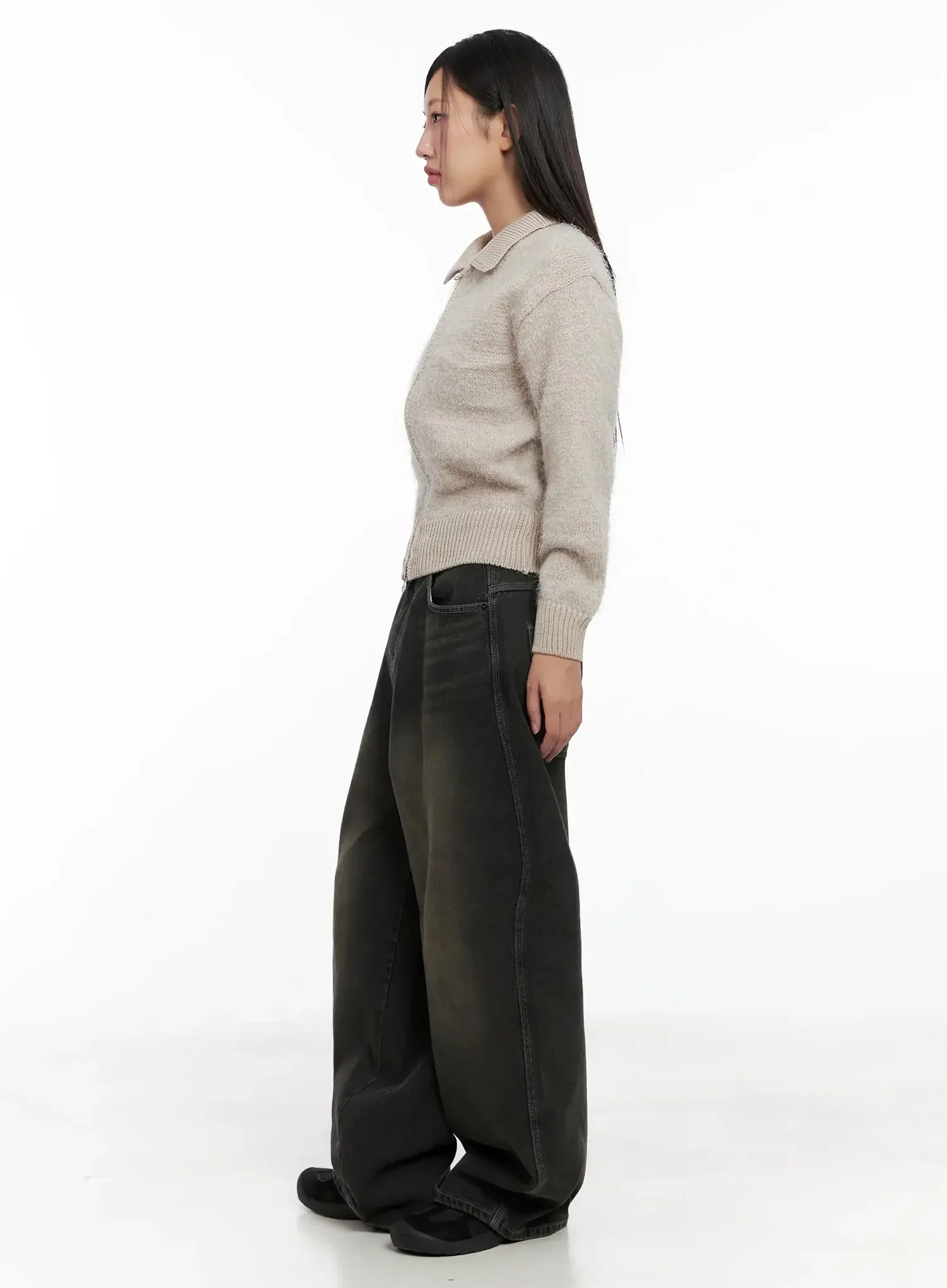 High Neck Zip Up Sweater IG527 - Image 8