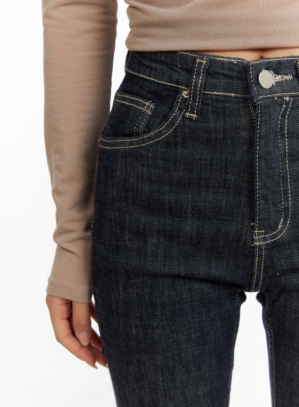 High Rise Slim-Fit Bootcut Jeans CA403 - Image 3