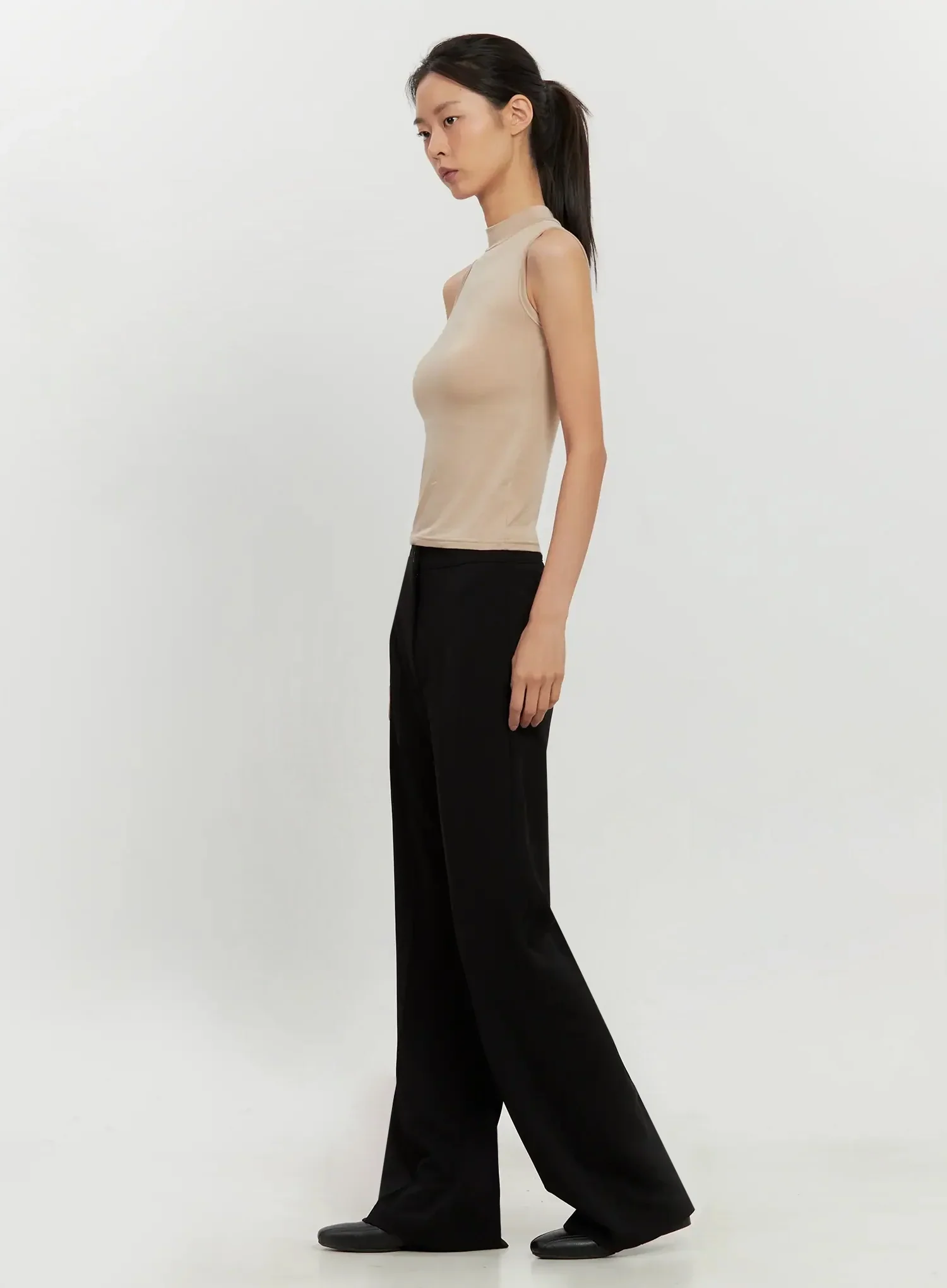 High-Waist Flare Trousers IL528 - Image 11