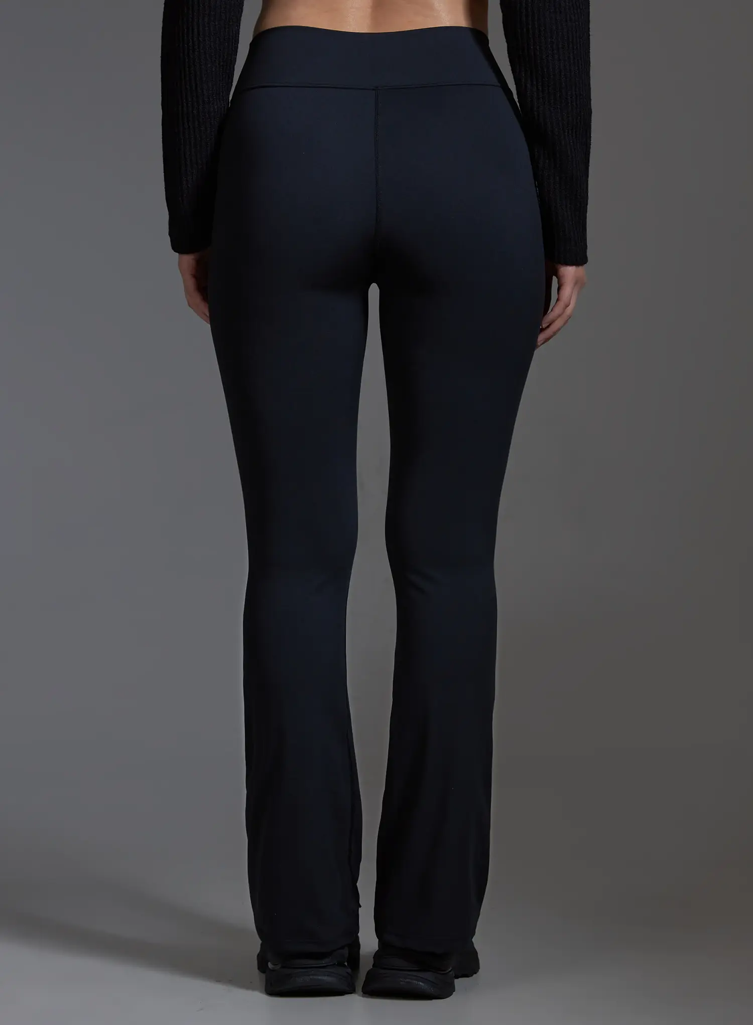 High-Waist Flared Leggings (Black) IO517 - Image 6
