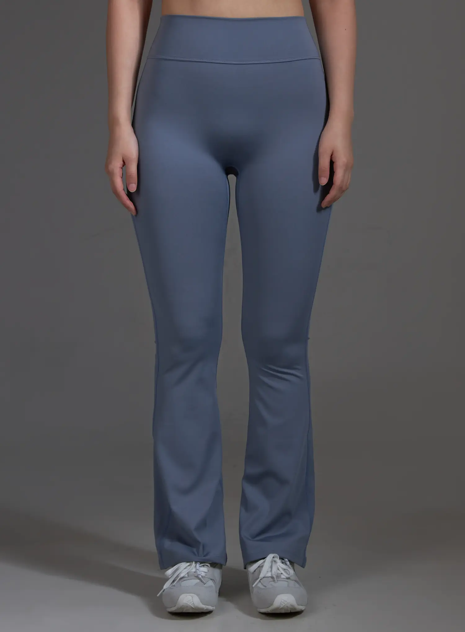 High-Waist Flared Leggings (Light Blue) IO517