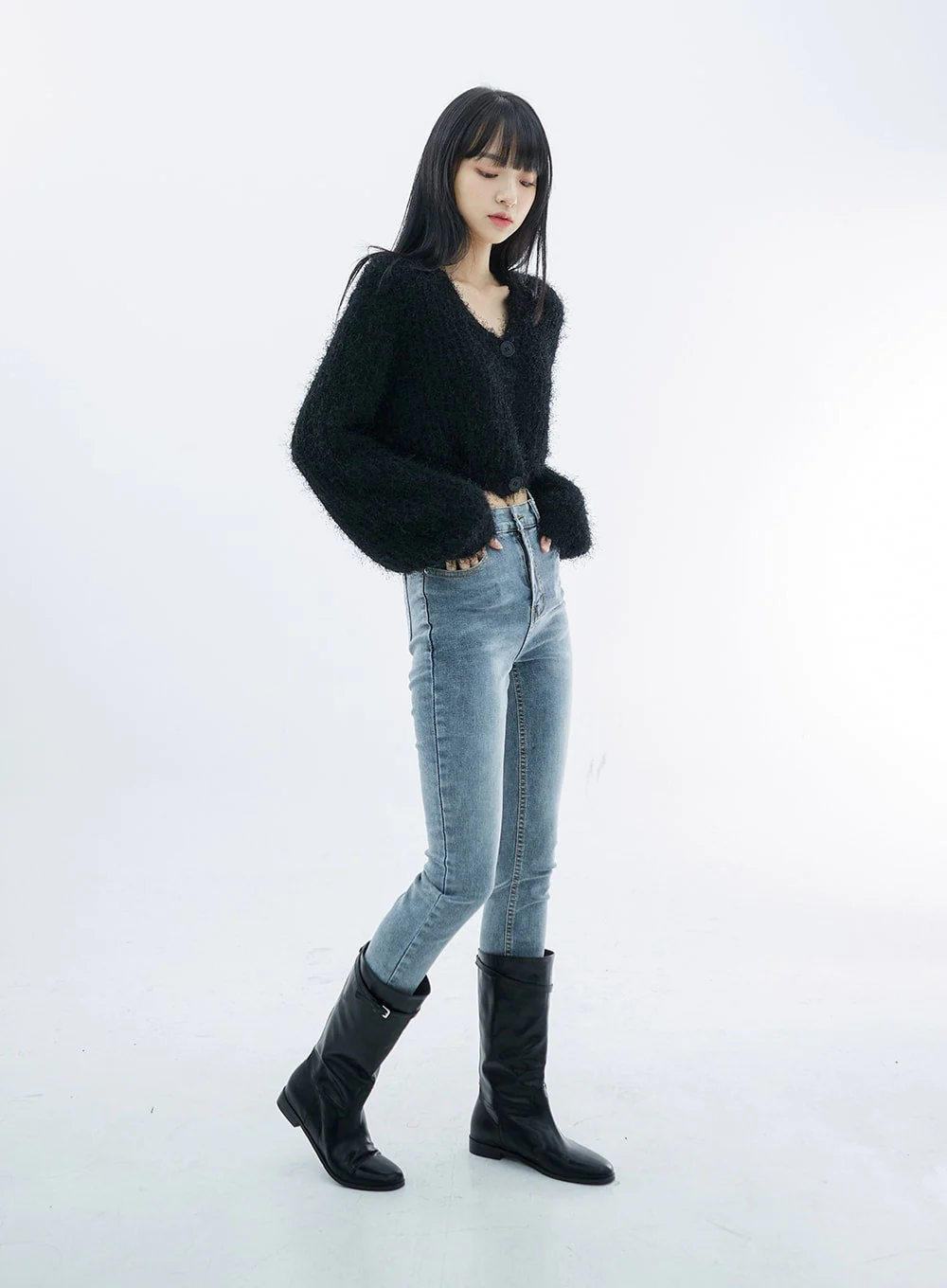 High Waist Long Skinny Pants OO04 - Image 4