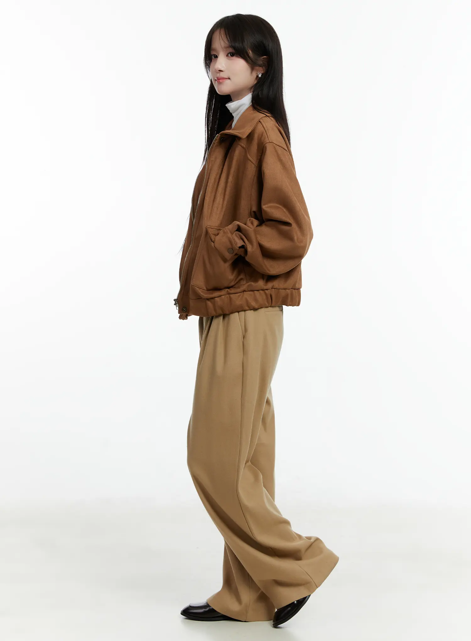 High-Waist Pintuck Slacks CD514 - Image 5