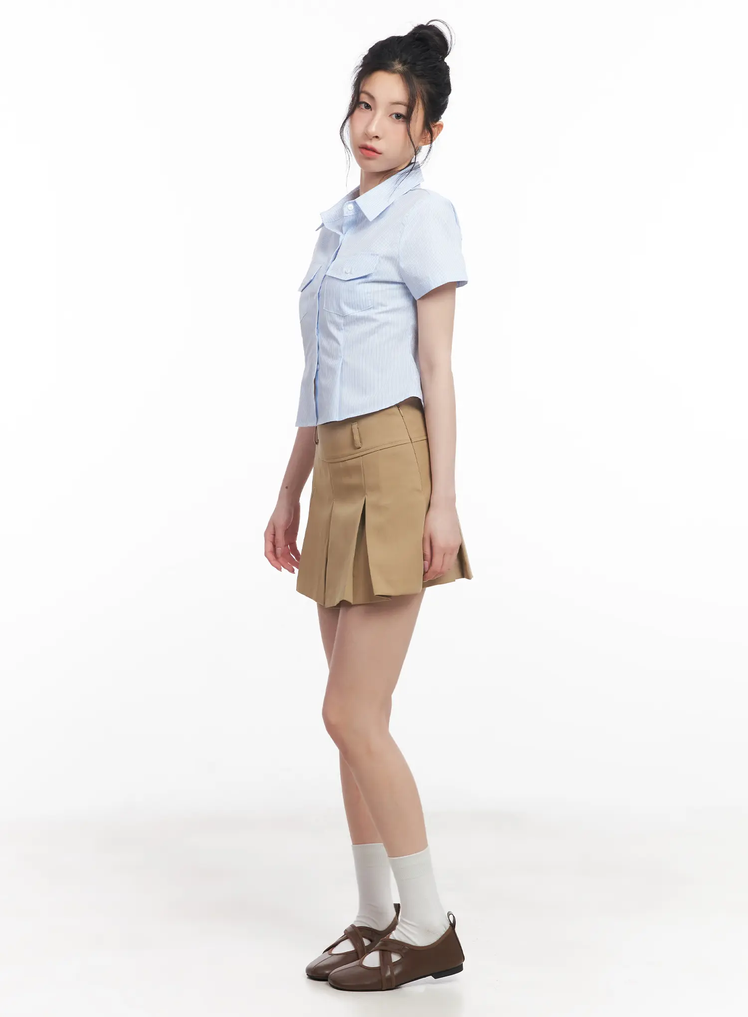 High-Waist Pleated Mini Skirt CU511 - Image 4