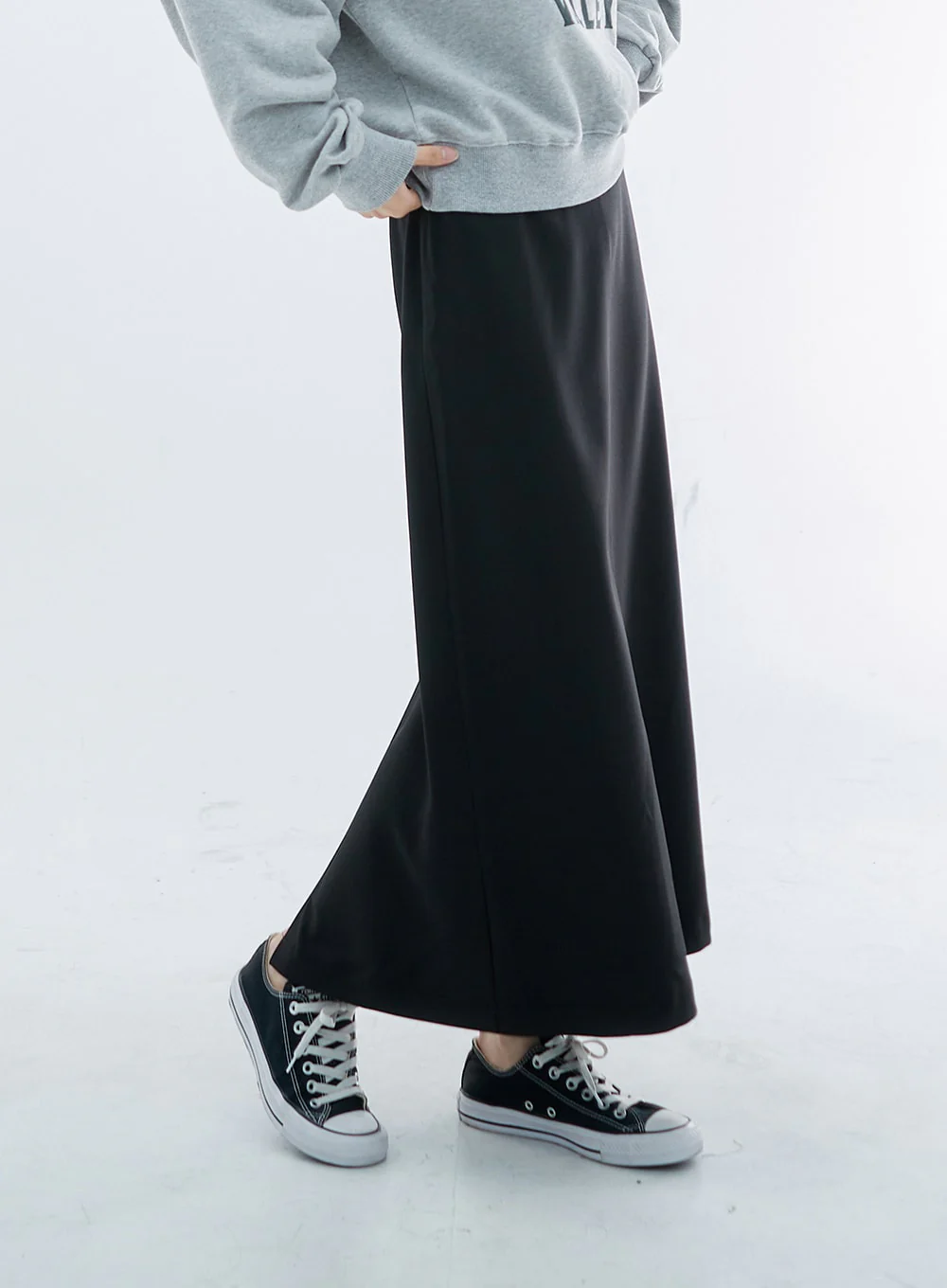 High Waist Simple Maxi Long Skirt OO04 - Image 3