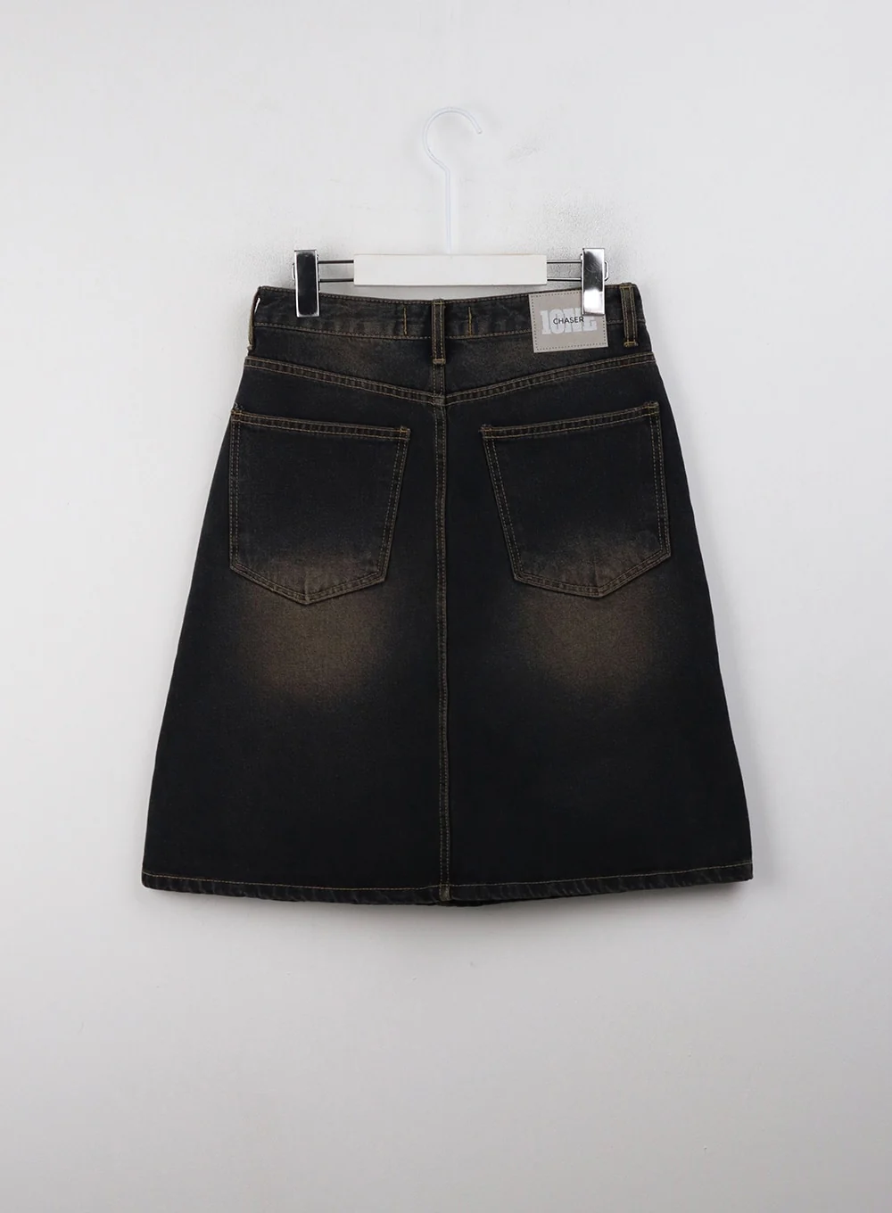 High Waist Solid Denim Mid Skirt CJ409 - Image 9