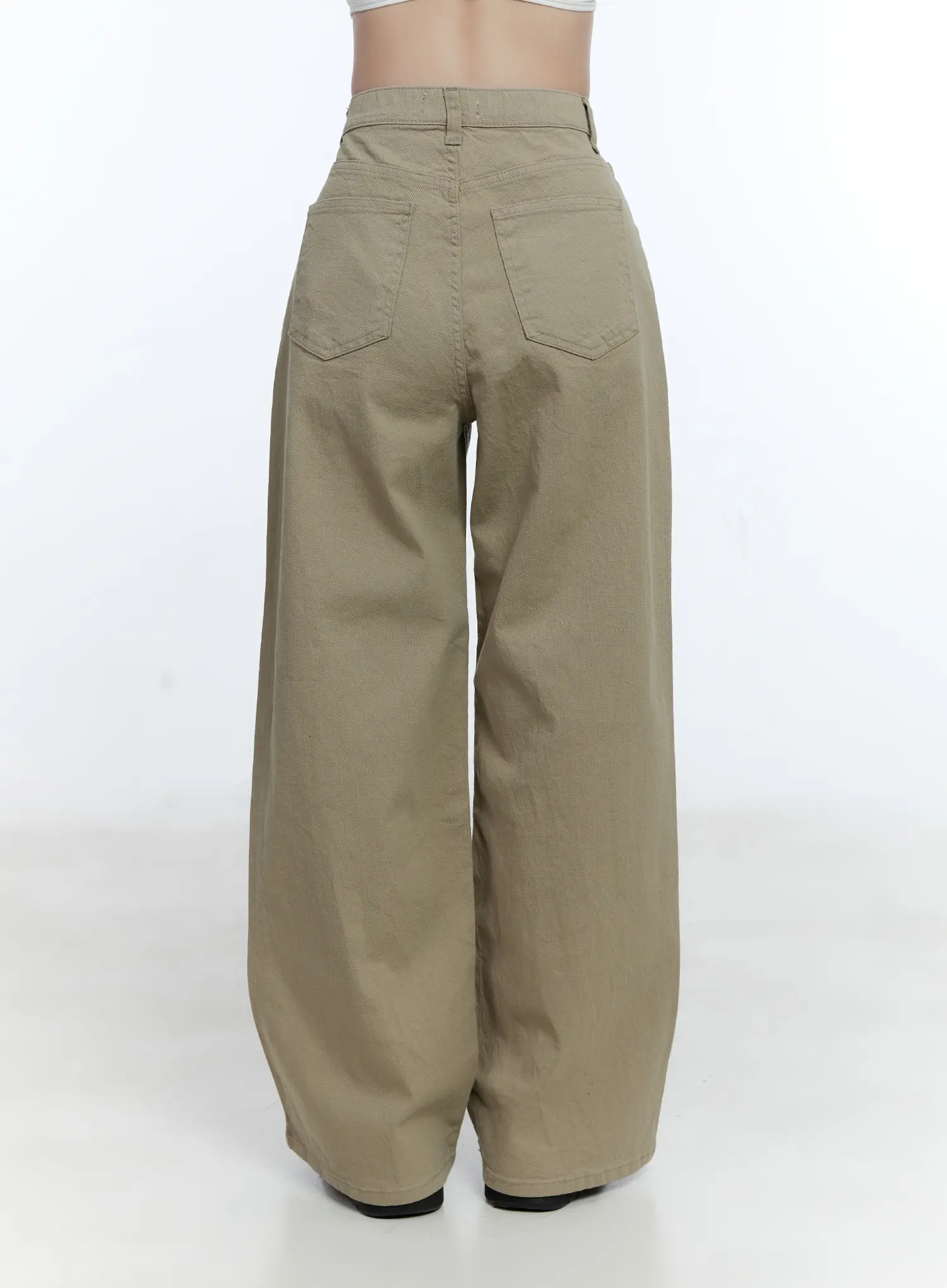 High-Waist Wide-Leg Cotton Pants CG513 - Image 7