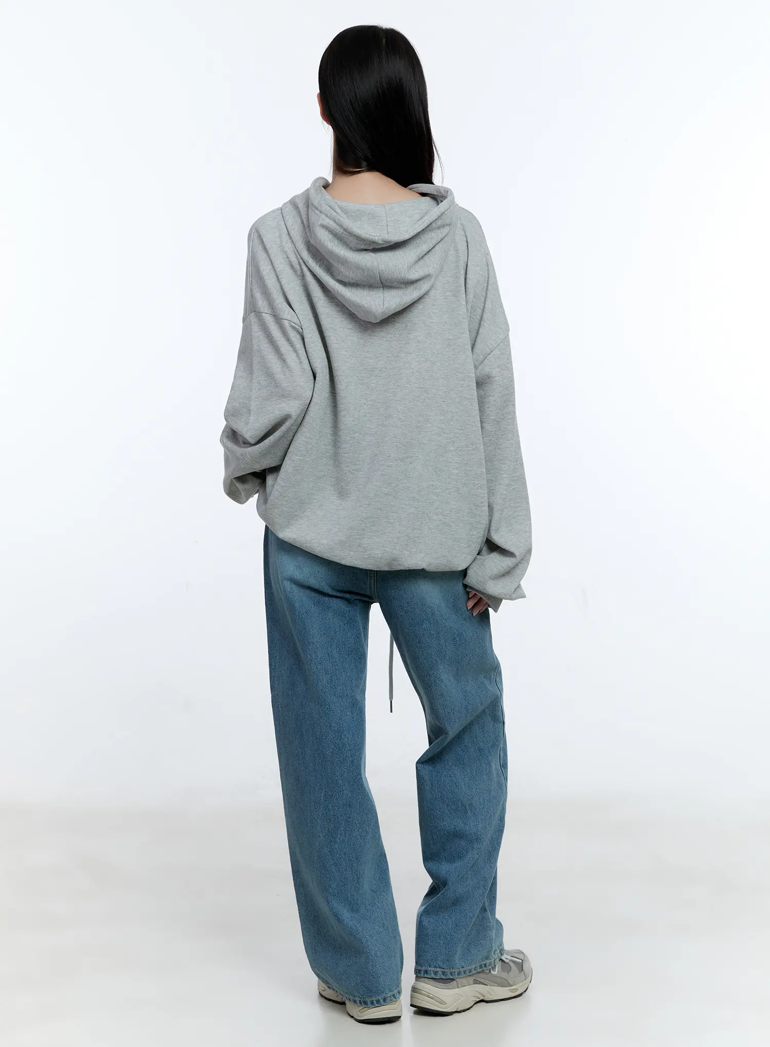 High-Waist Wide-Leg Drawstring Jeans CG513 - Image 4