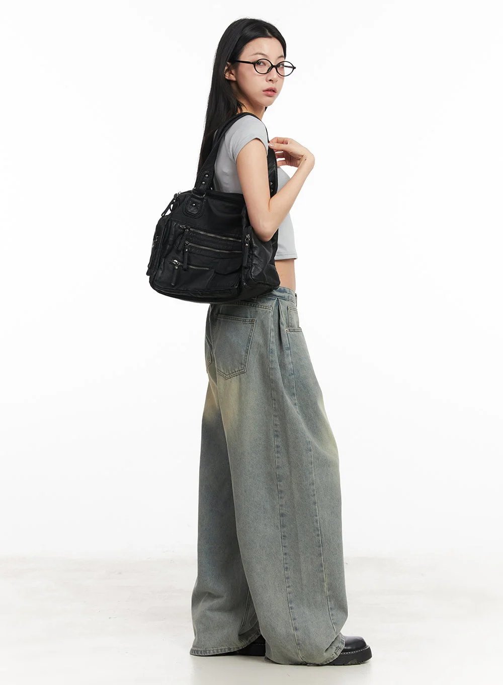 Hillary Washed Wide-Leg Jeans CM504 - Image 2