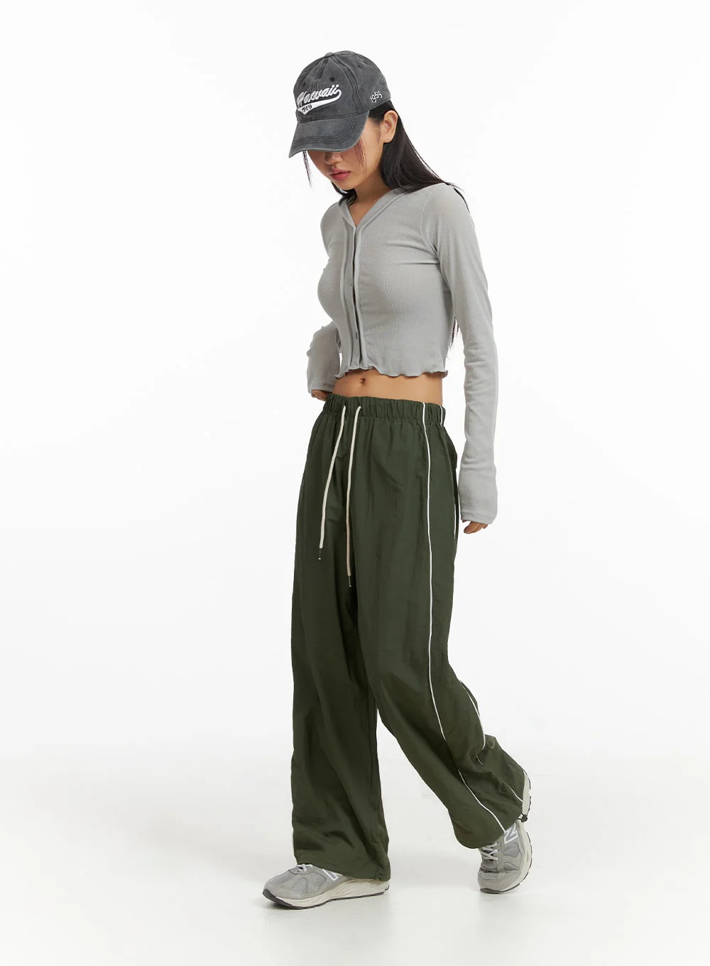 Hooded Button Crop Top CF414 - Image 5