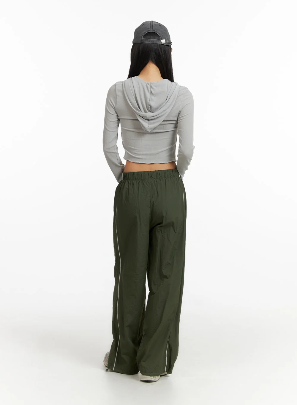 Hooded Button Crop Top CF414 - Image 7