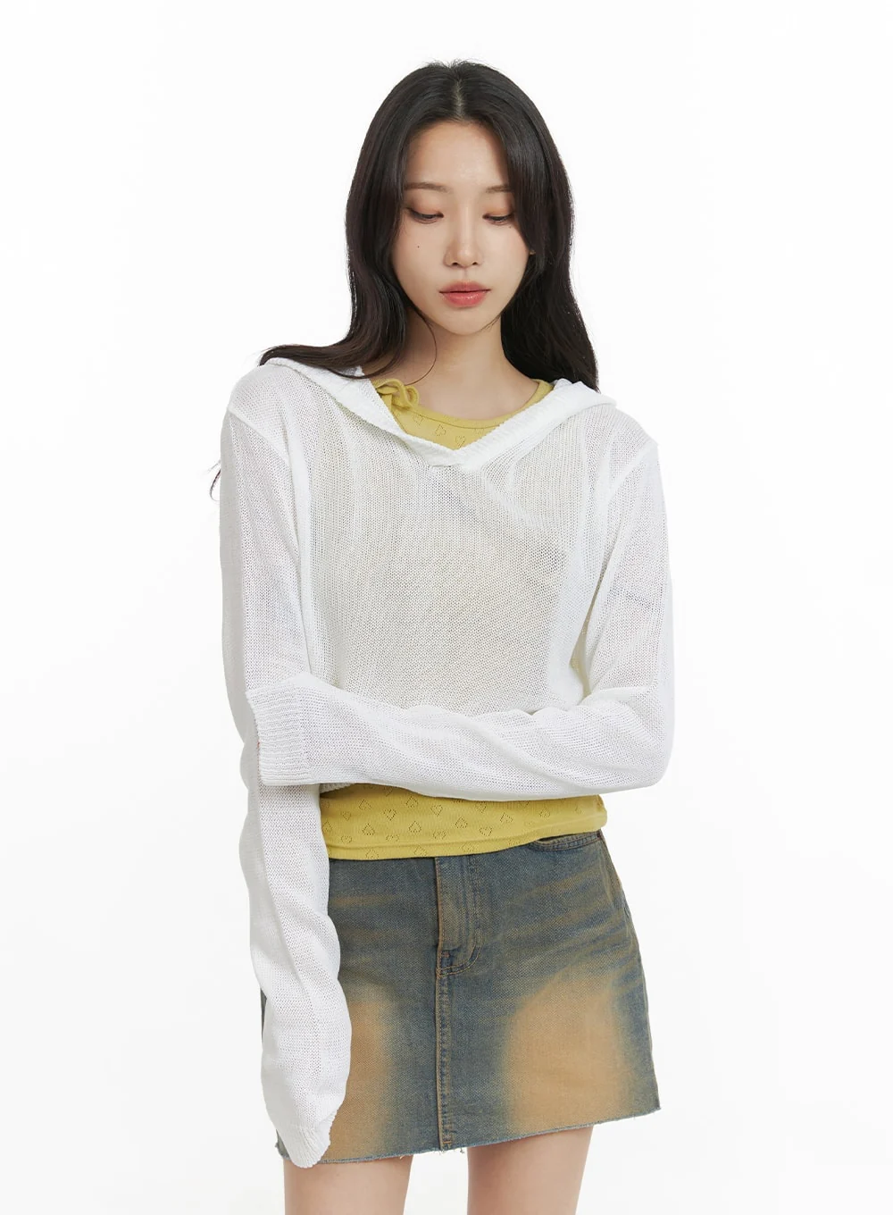 Hooded Crop Summer Knit Top CM426 - Image 4