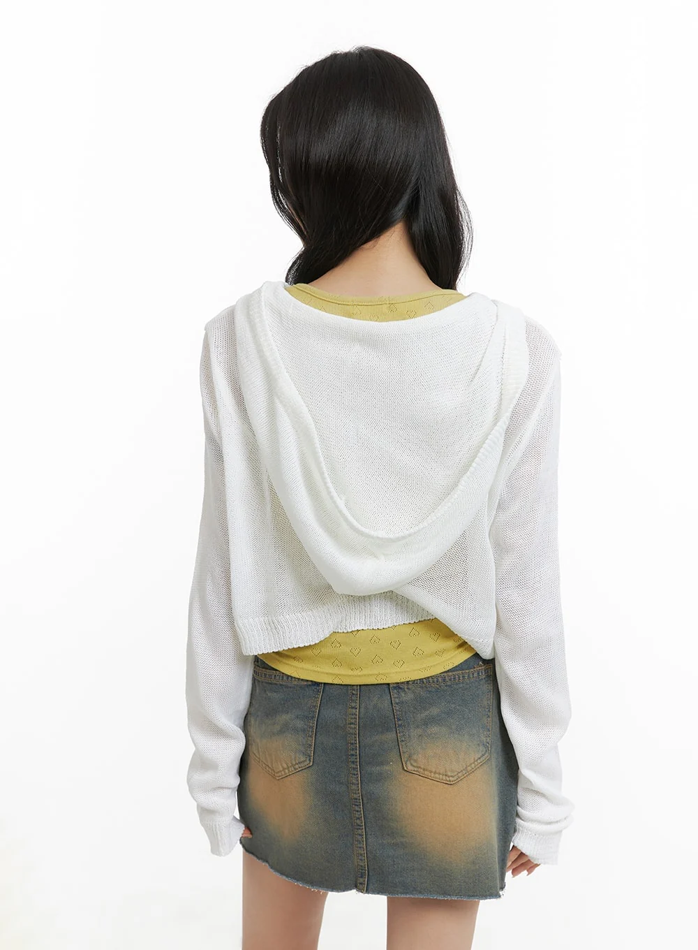 Hooded Crop Summer Knit Top CM426 - Image 5