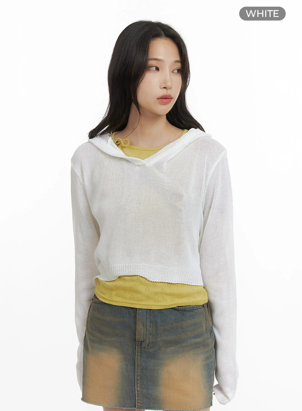 Hooded Crop Summer Knit Top CM426 - Image 6