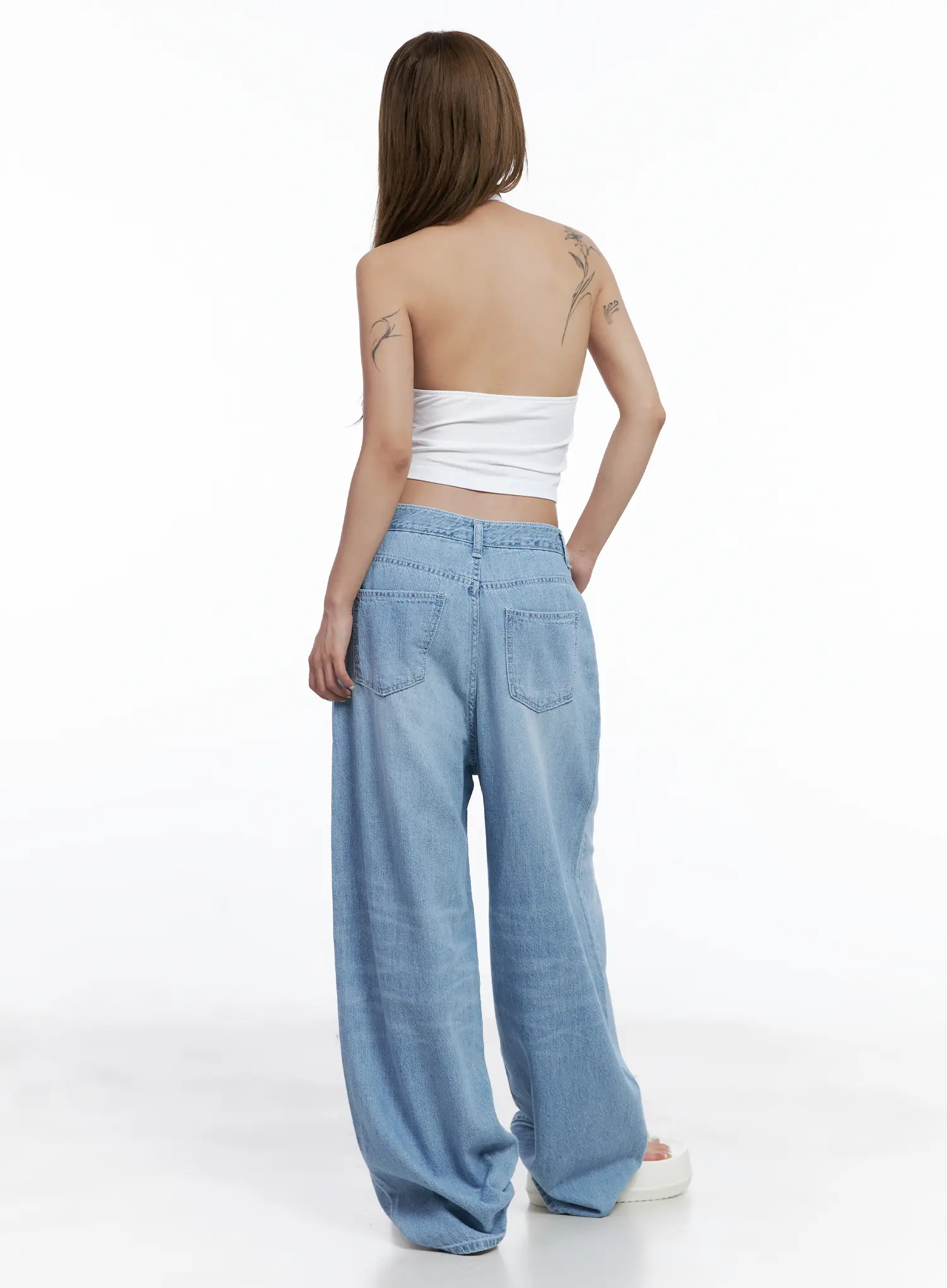 Hyoyeon Washed Balloon Wide-Leg Summer Denim Jeans CL510 - Image 9