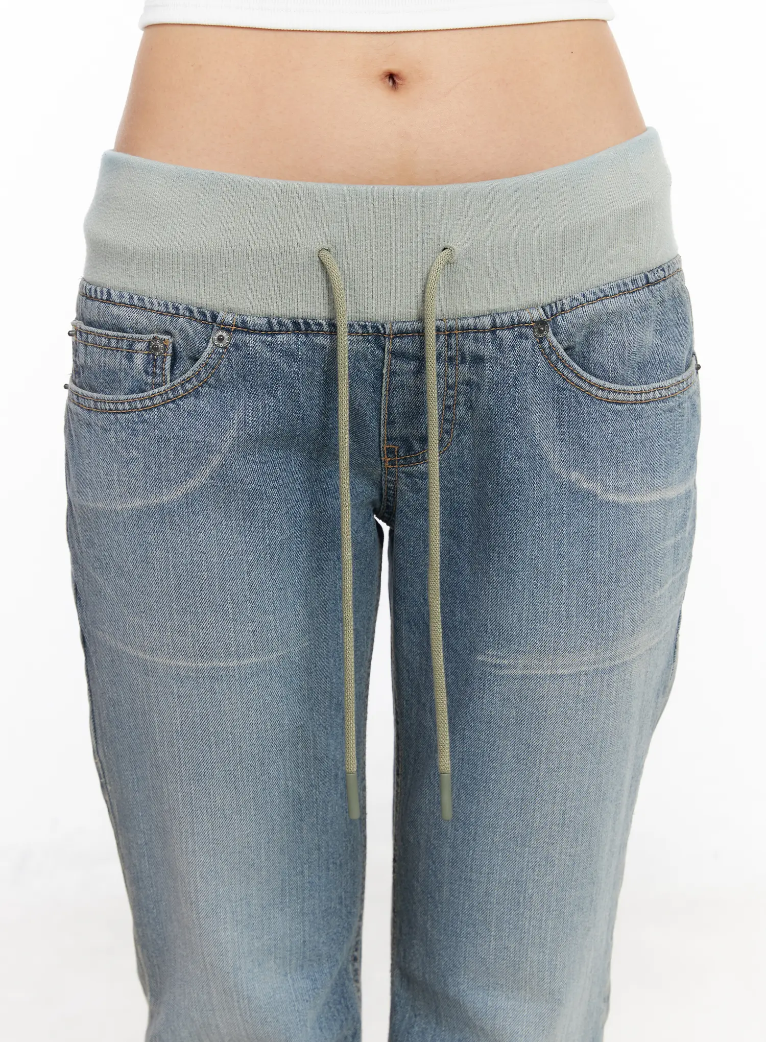 Indigo Bootcut Sweat-Jeans CM517 - Image 3