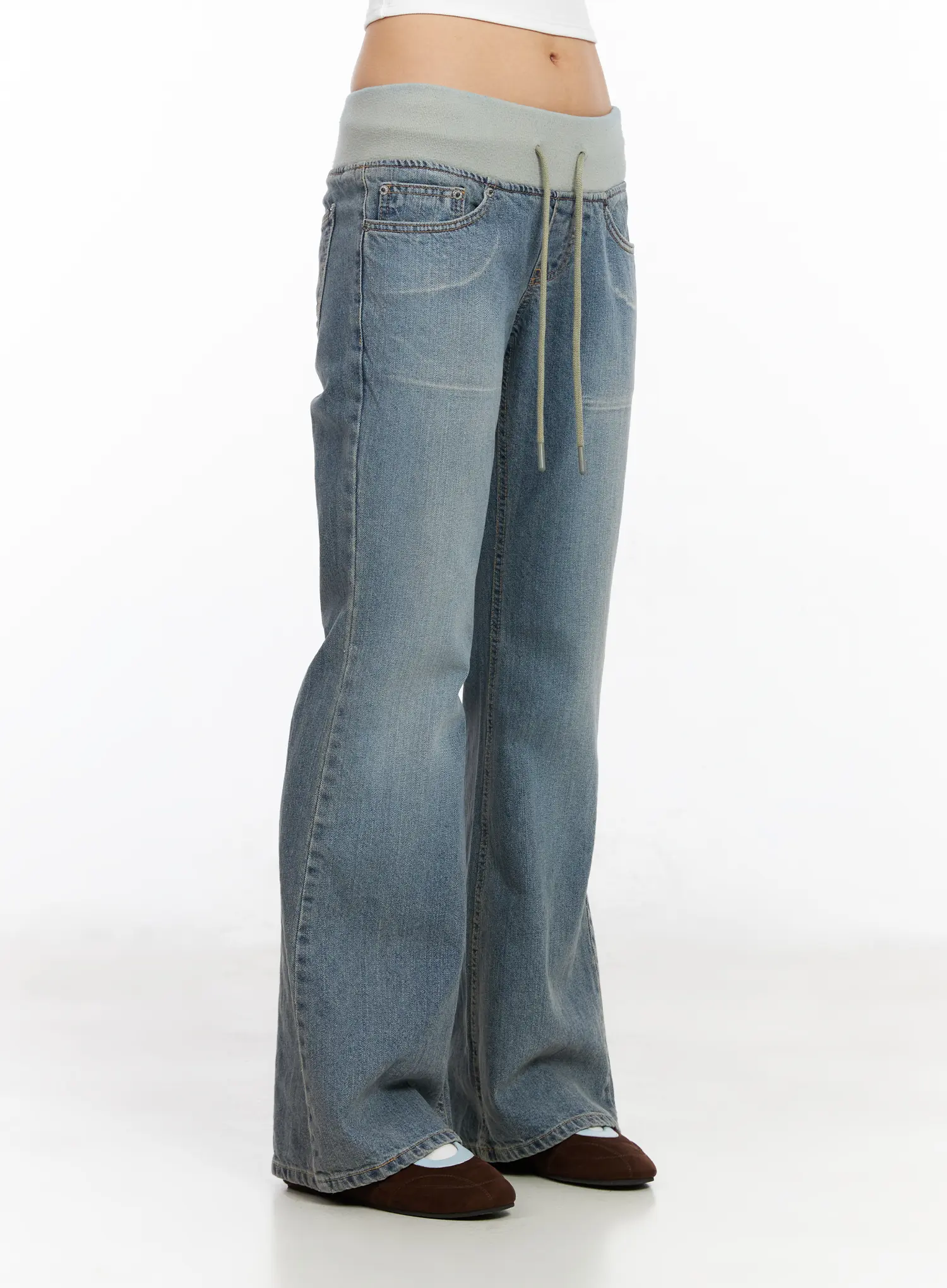 Indigo Bootcut Sweat-Jeans CM517 - Image 4