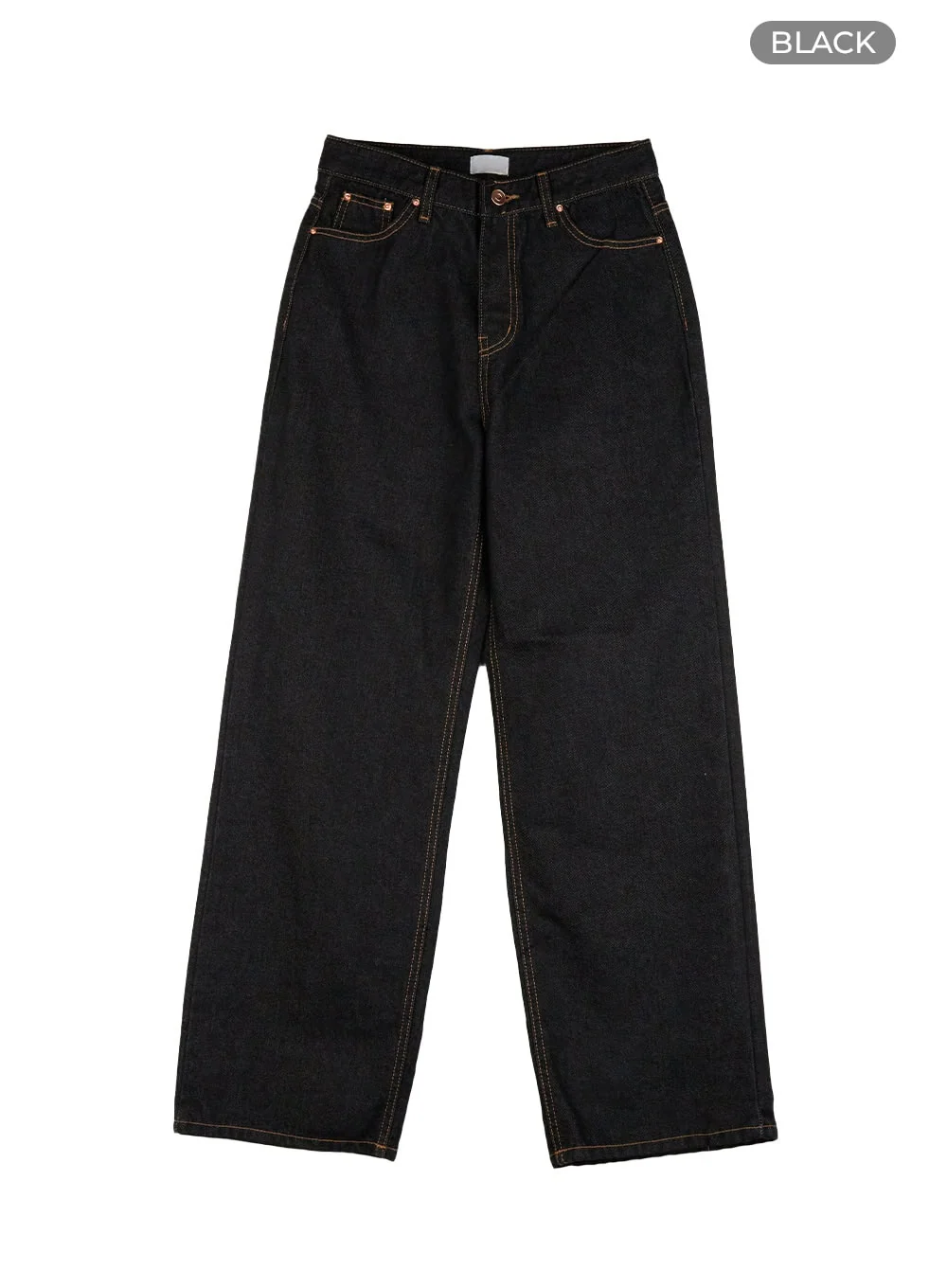 Indigo Stitched Straight Jeans CU424 - Image 8