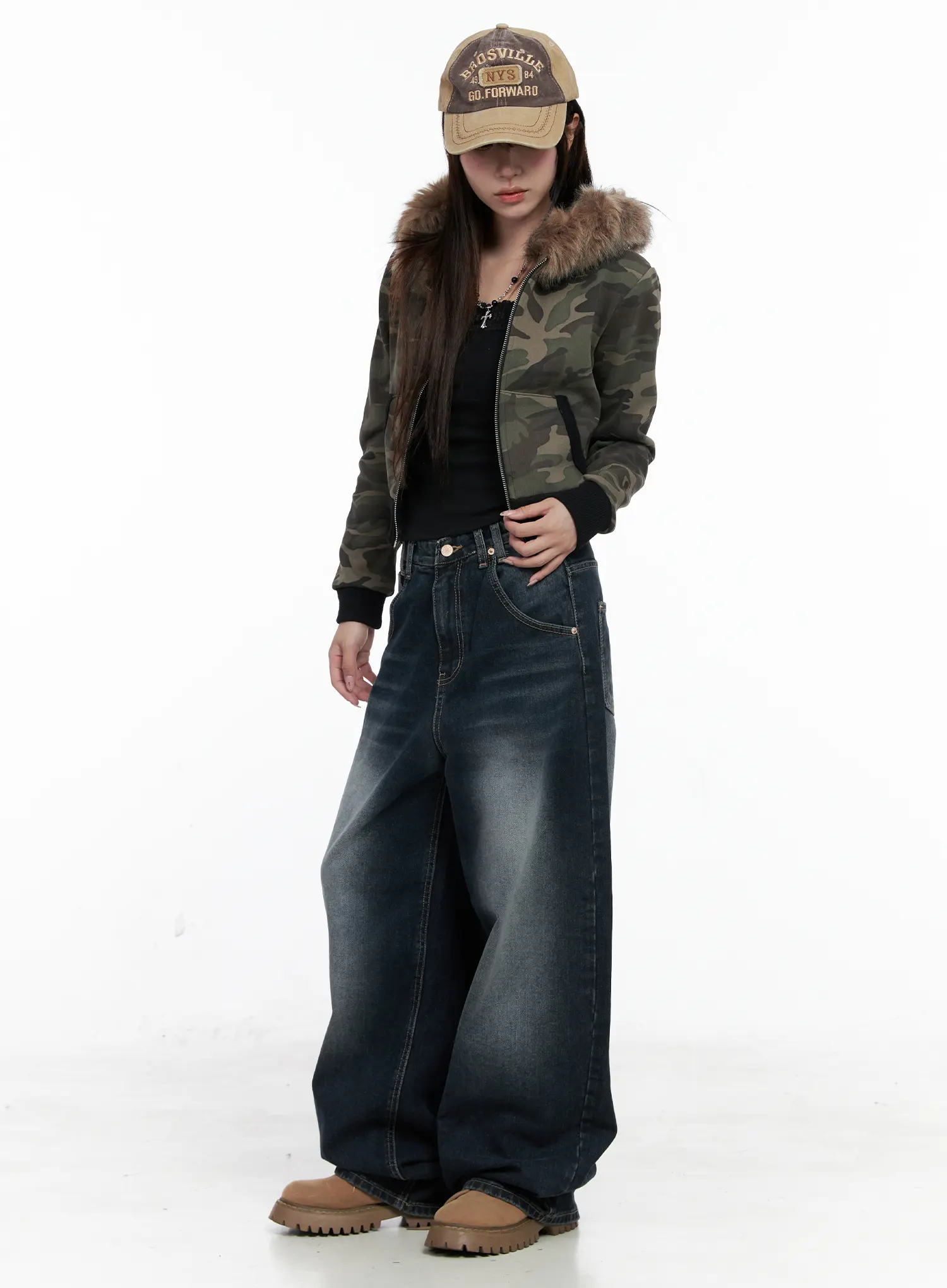 Isla Washed Baggy Jeans CO521 - Image 2