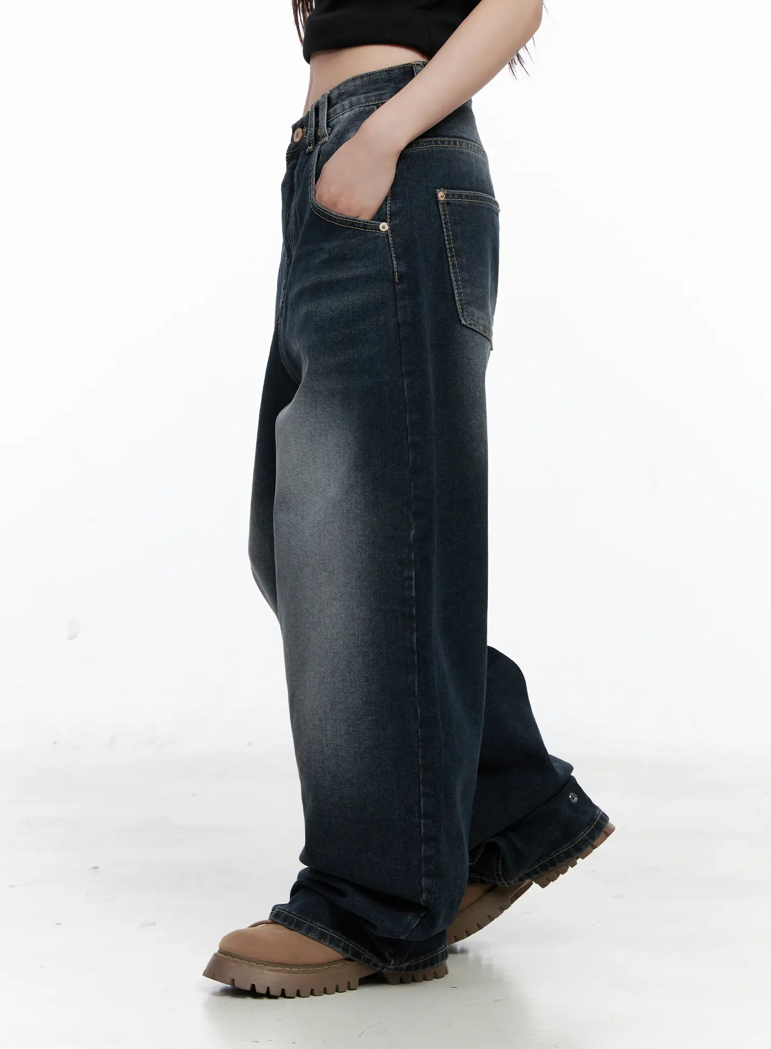 Isla Washed Baggy Jeans CO521 - Image 5