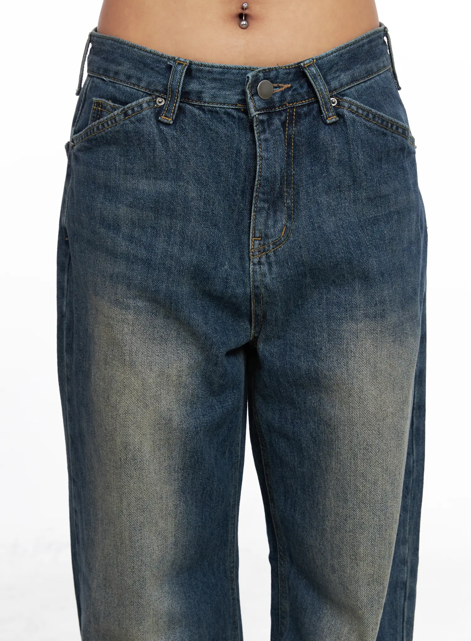 Jaden Back Seam Washed Baggy Jeans CO510 - Image 9