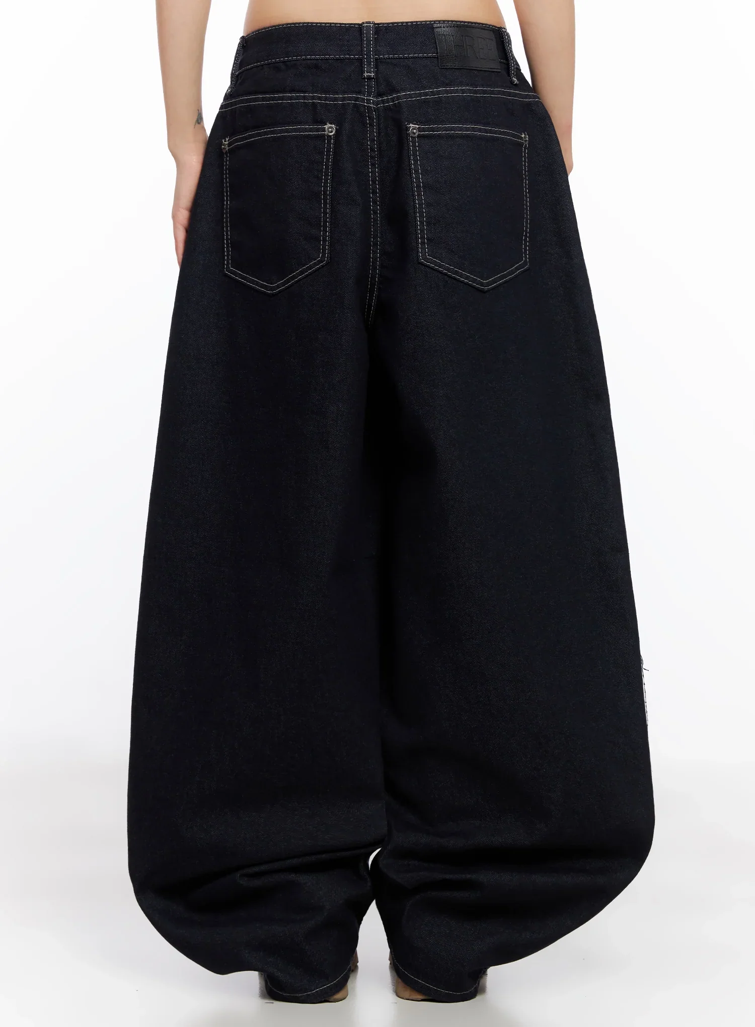 Jazlyn Non-Fade Button Wide Leg Jeans IN503 - Image 11