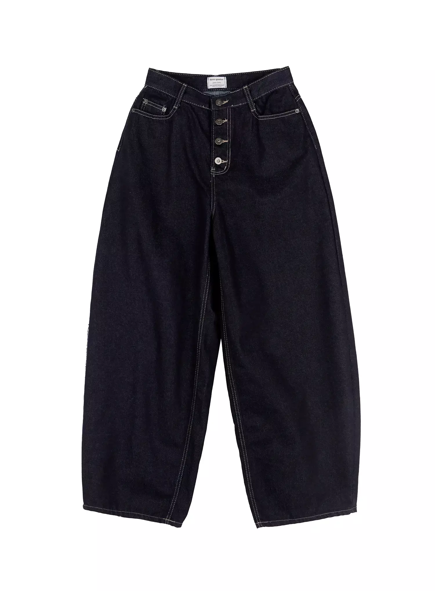 Jazlyn Non-Fade Button Wide Leg Jeans IN503 - Image 13