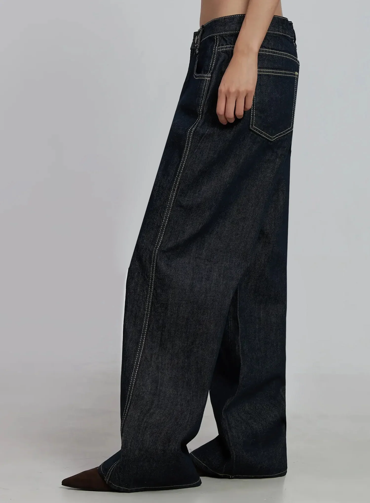 Jillian Dark Wash Casual Straight Jeans IM520 - Image 10