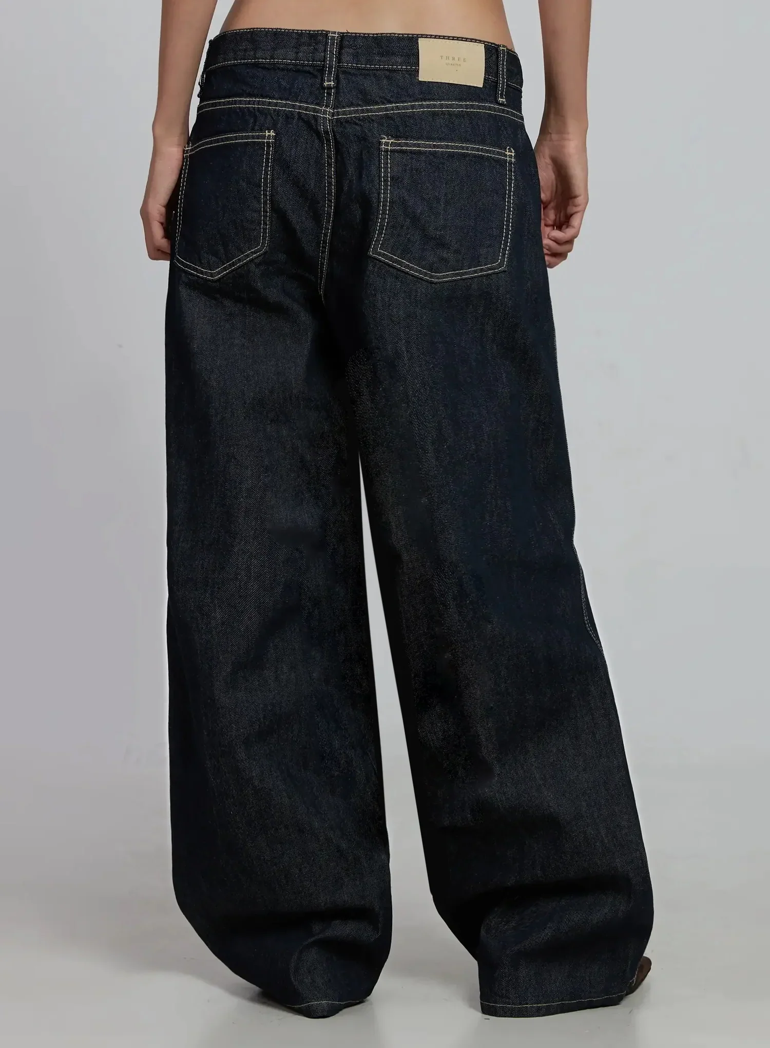 Jillian Dark Wash Casual Straight Jeans IM520 - Image 11
