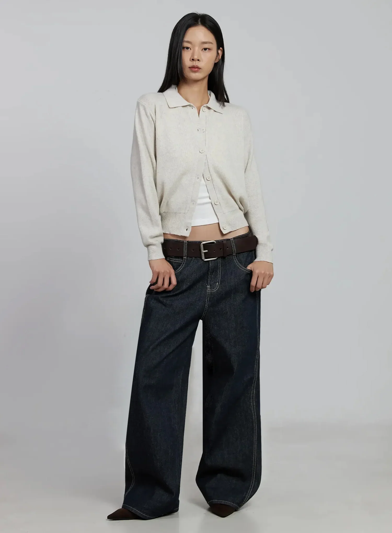 Jillian Dark Wash Casual Straight Jeans IM520 - Image 12