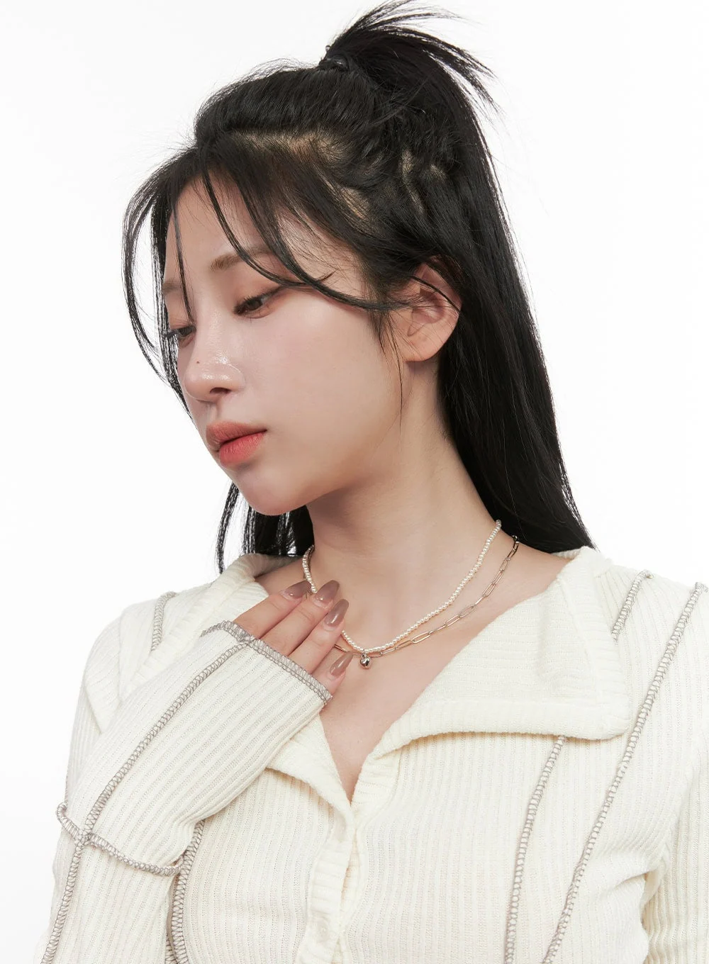 Jinju Clip Necklace CJ520 - Image 2