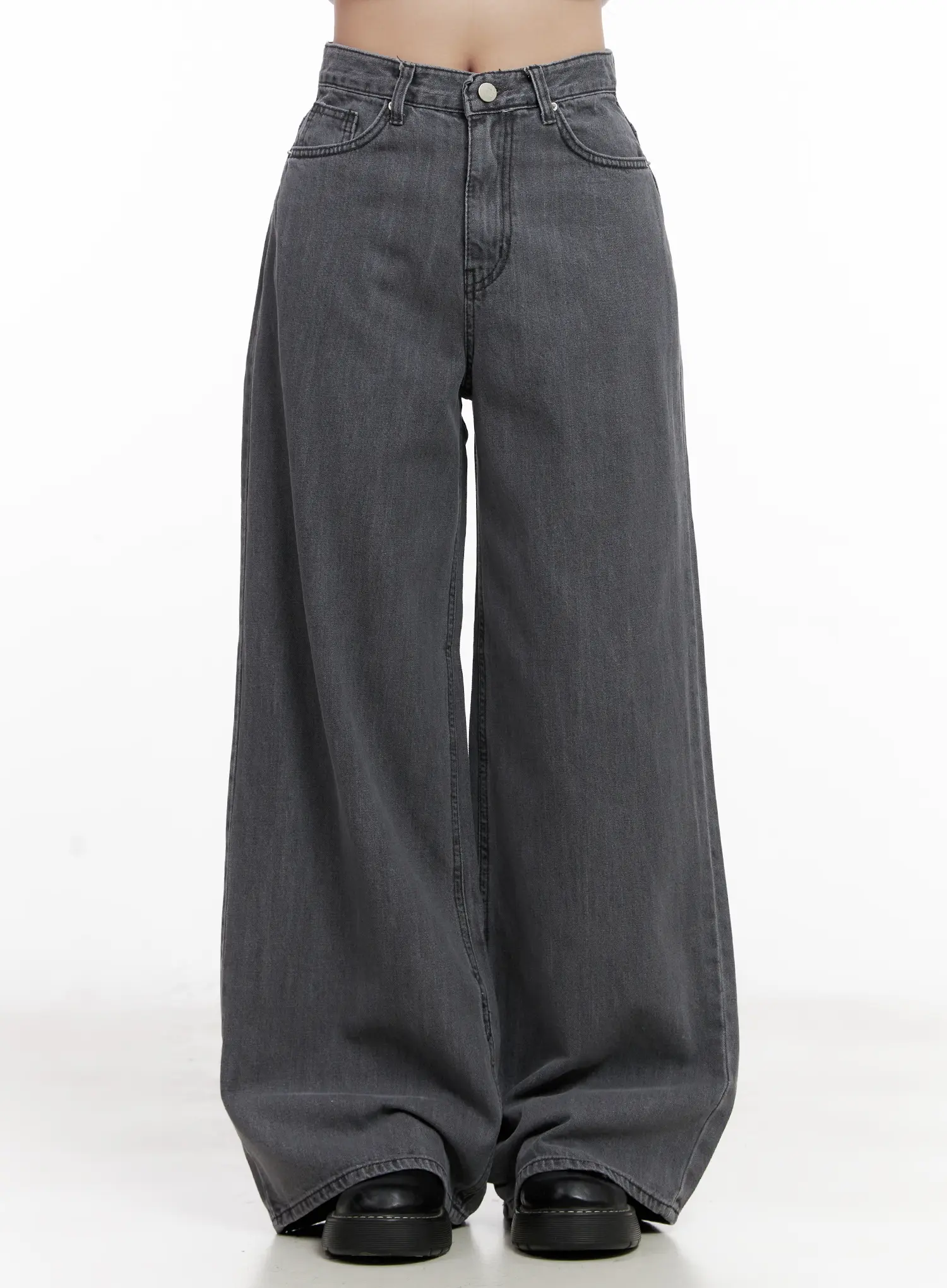 Jiyeon Dark Gray Denim Jeans CL516