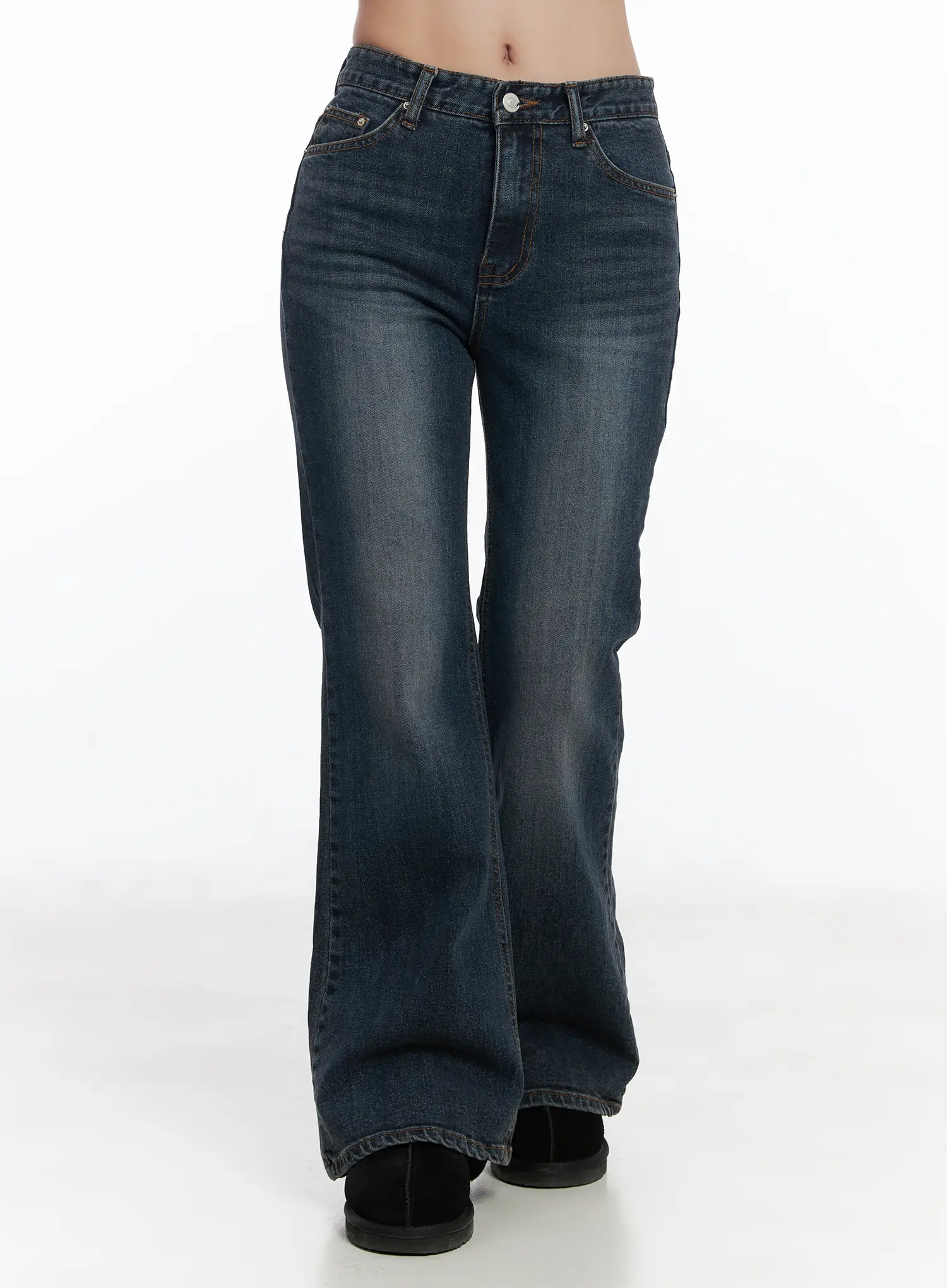 Jiyo Vintage Wash Bootcut Flared Jeans CJ515