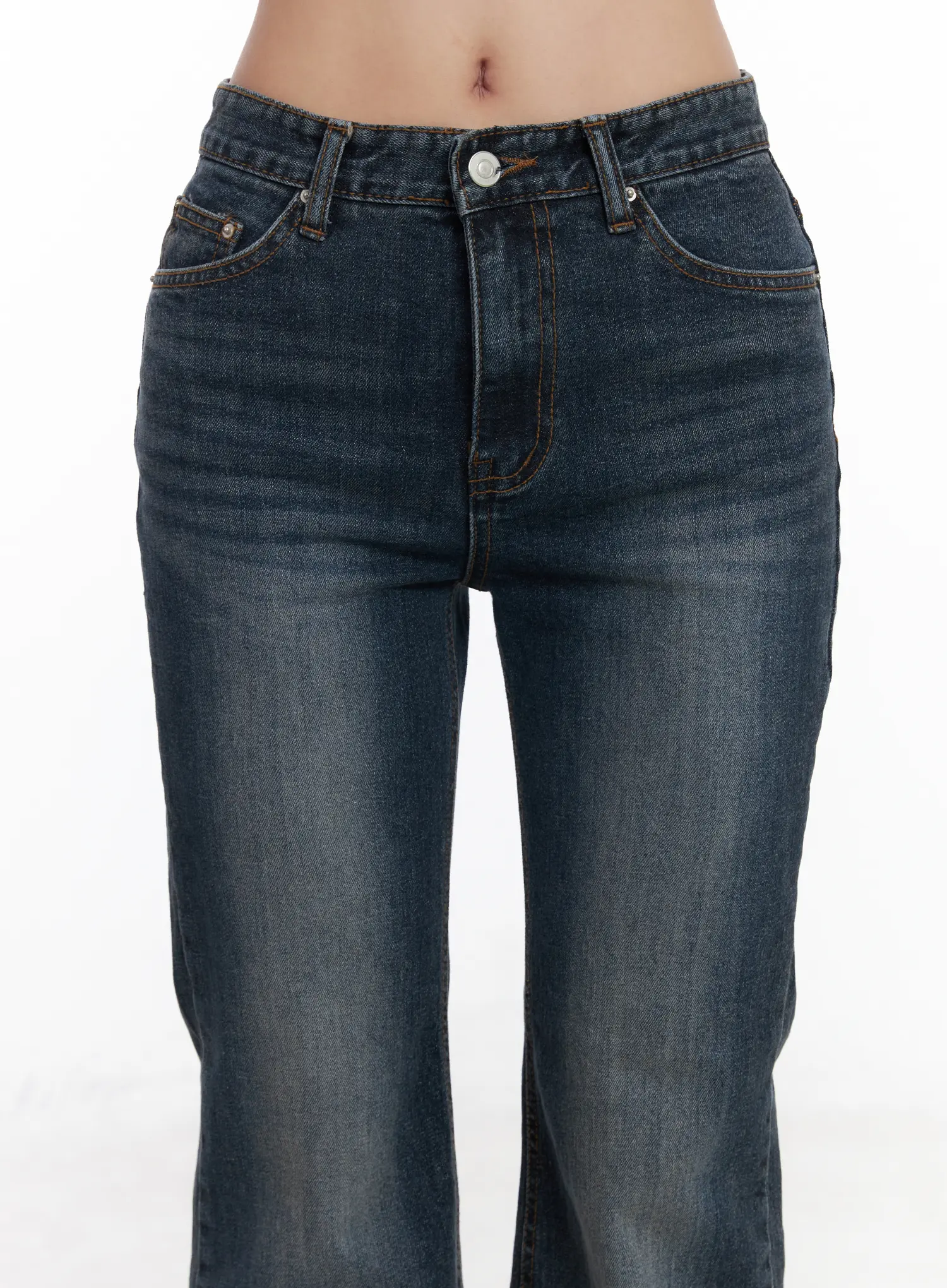 Jiyo Vintage Wash Bootcut Flared Jeans CJ515 - Image 3