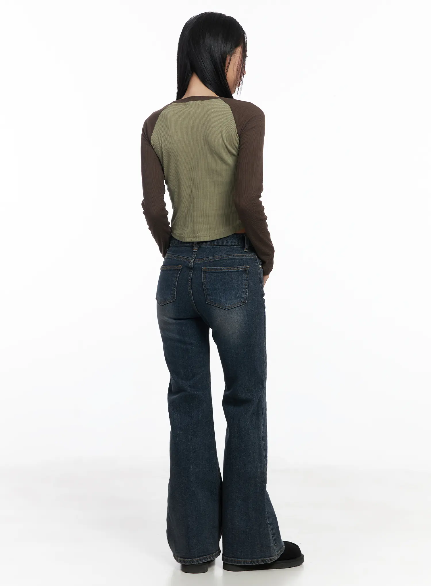 Jiyo Vintage Wash Bootcut Flared Jeans CJ515 - Image 7