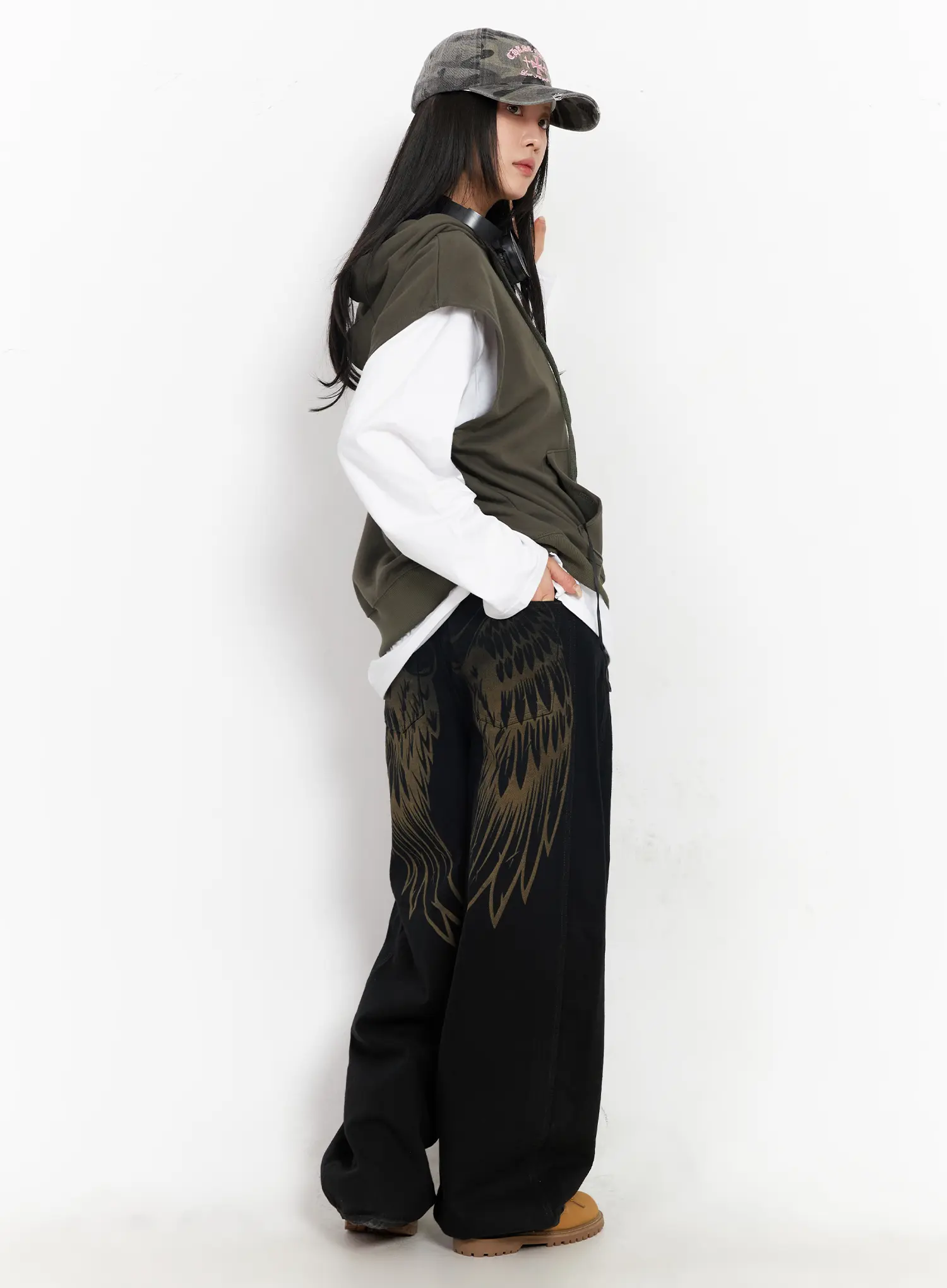 Joan Graphic Wide Leg Pants CM516