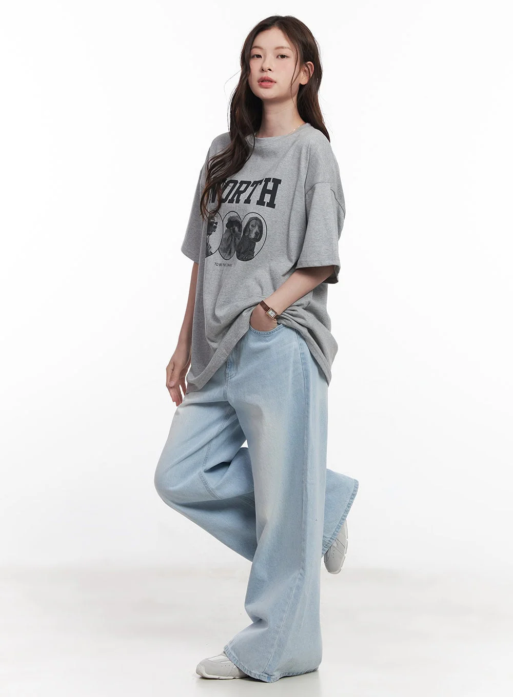 Judie Washed Wide-Leg Jeans CY519 - Image 4