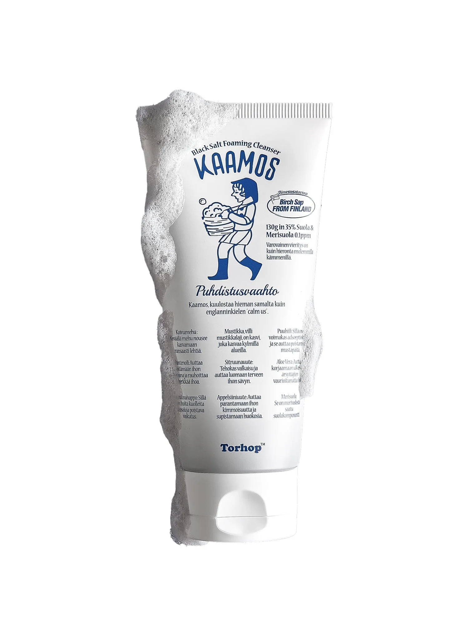 Kaamos Black Salt Foaming Cleanser (130g) - Image 6