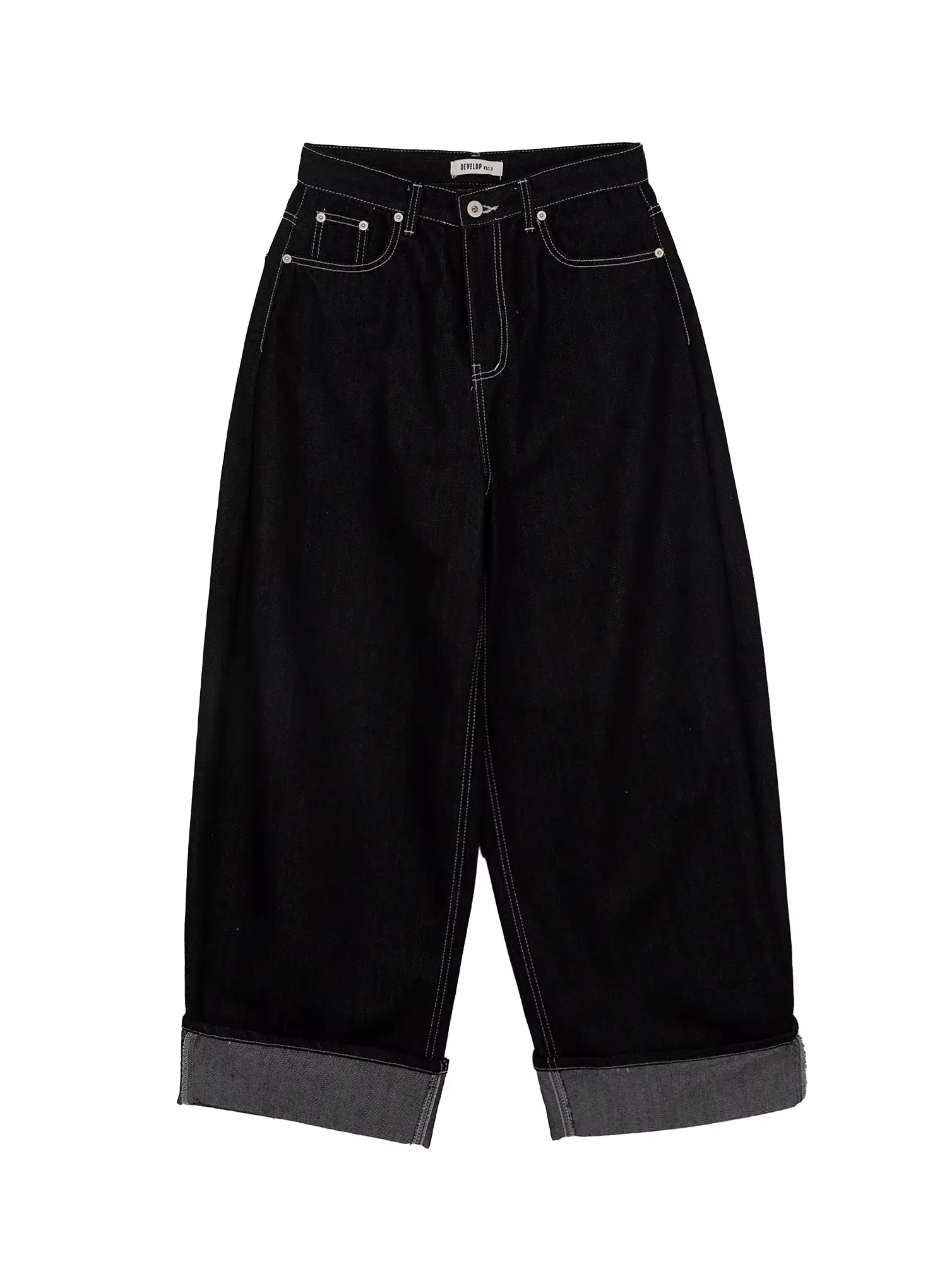 Kacey Plaid Stitched Back Pocket Baggy Jeans IM513 - Image 15