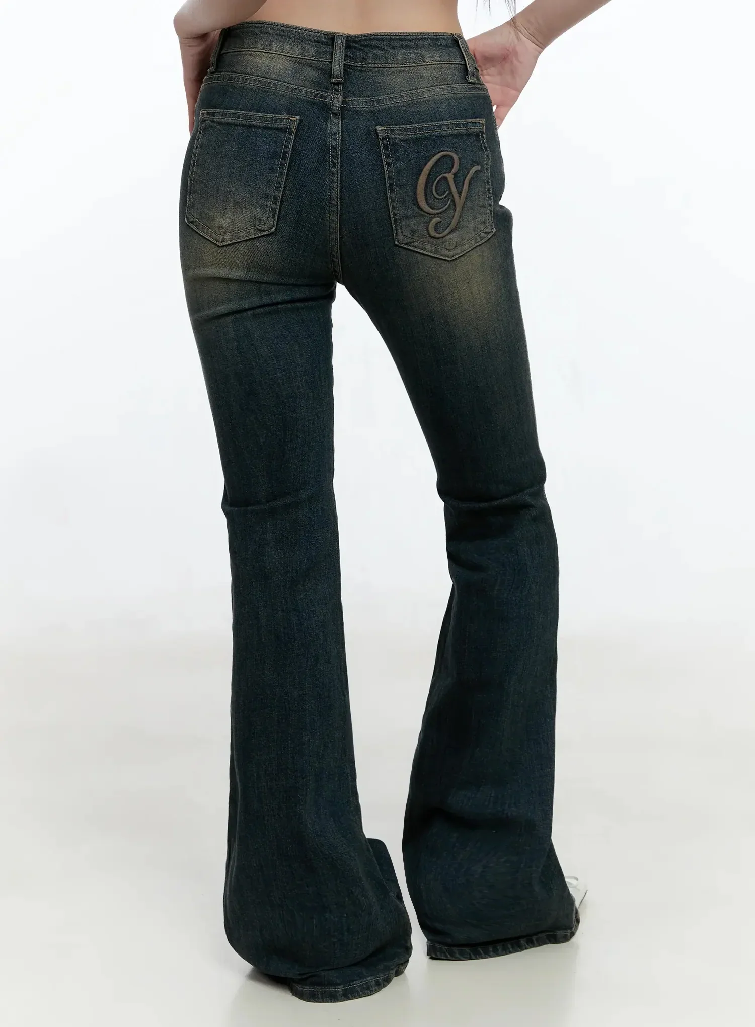 Karla Vintage Logo Flare Jeans IO520 - Image 12