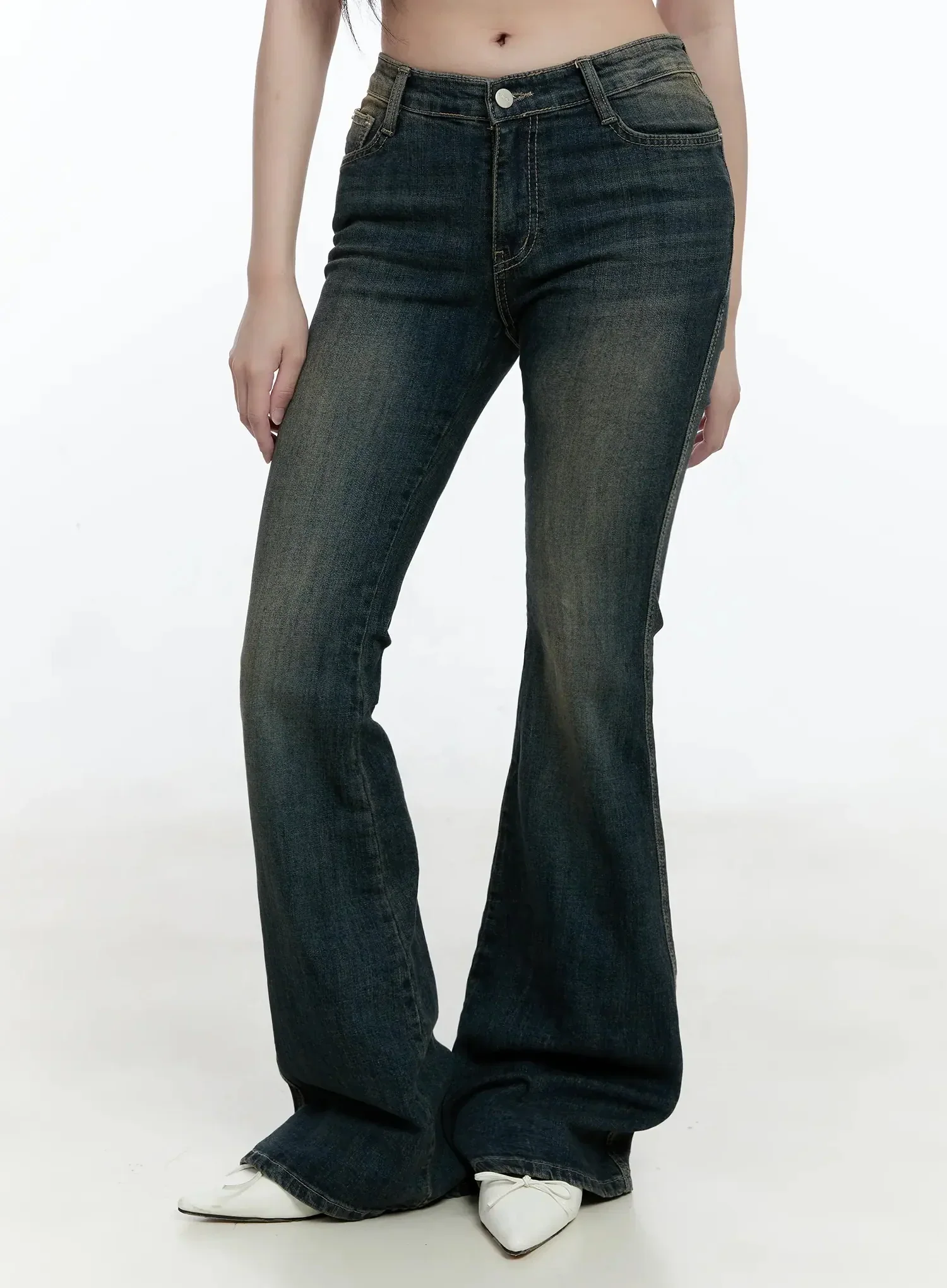 Karla Vintage Logo Flare Jeans IO520 - Image 7