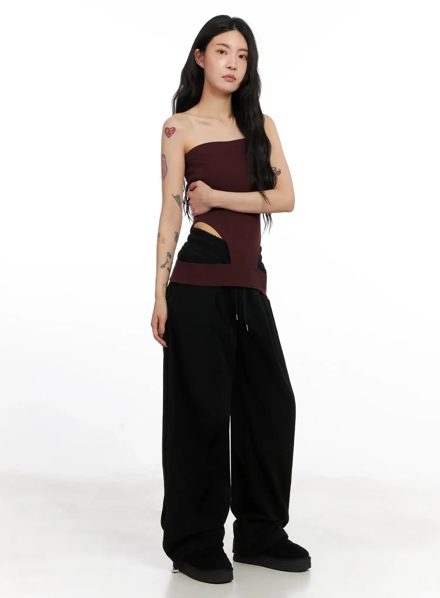 Kessler Fleece Wide Leg Sweatpants IN528 - Image 3