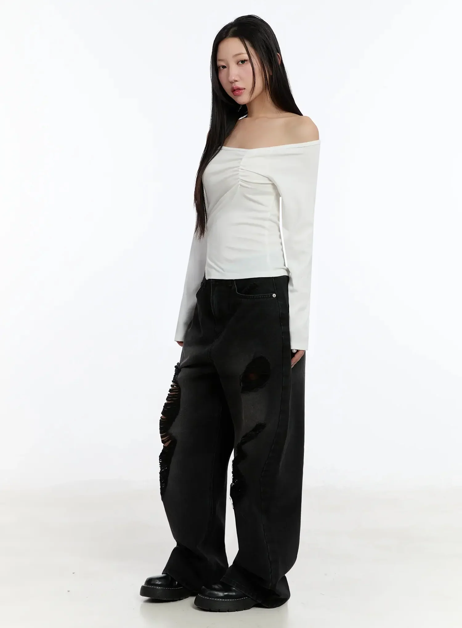 Keyla Distressed Baggy Jeans IM513 - Image 8