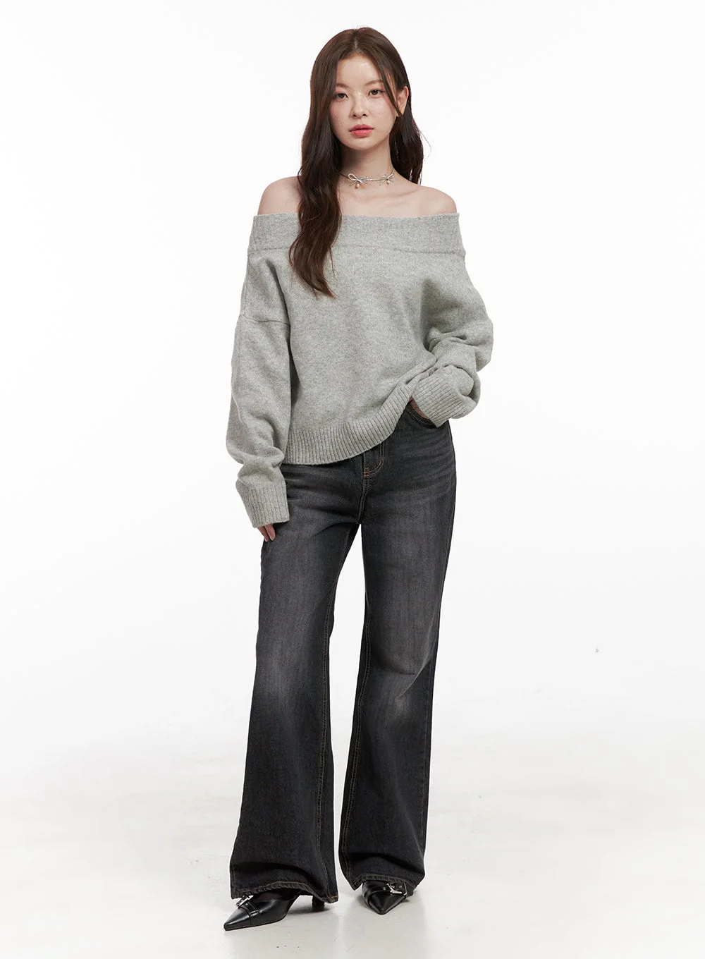 Kiana Cotton Wide Fit Flared Jeans OD403 - Image 2