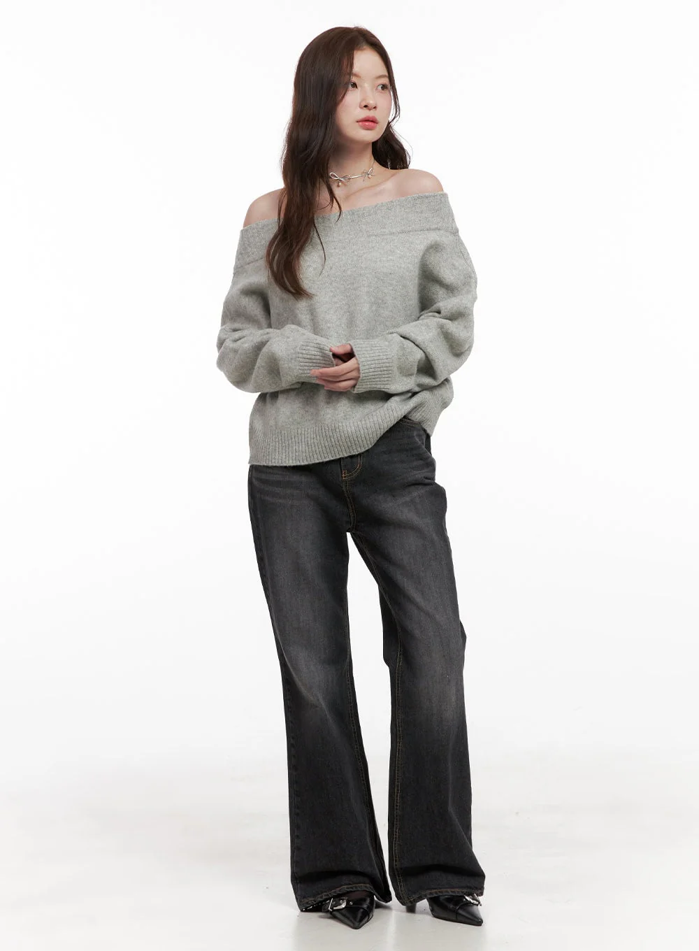 Kiana Cotton Wide Fit Flared Jeans OD403 - Image 3