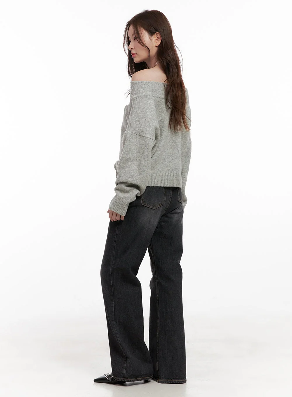 Kiana Cotton Wide Fit Flared Jeans OD403 - Image 4