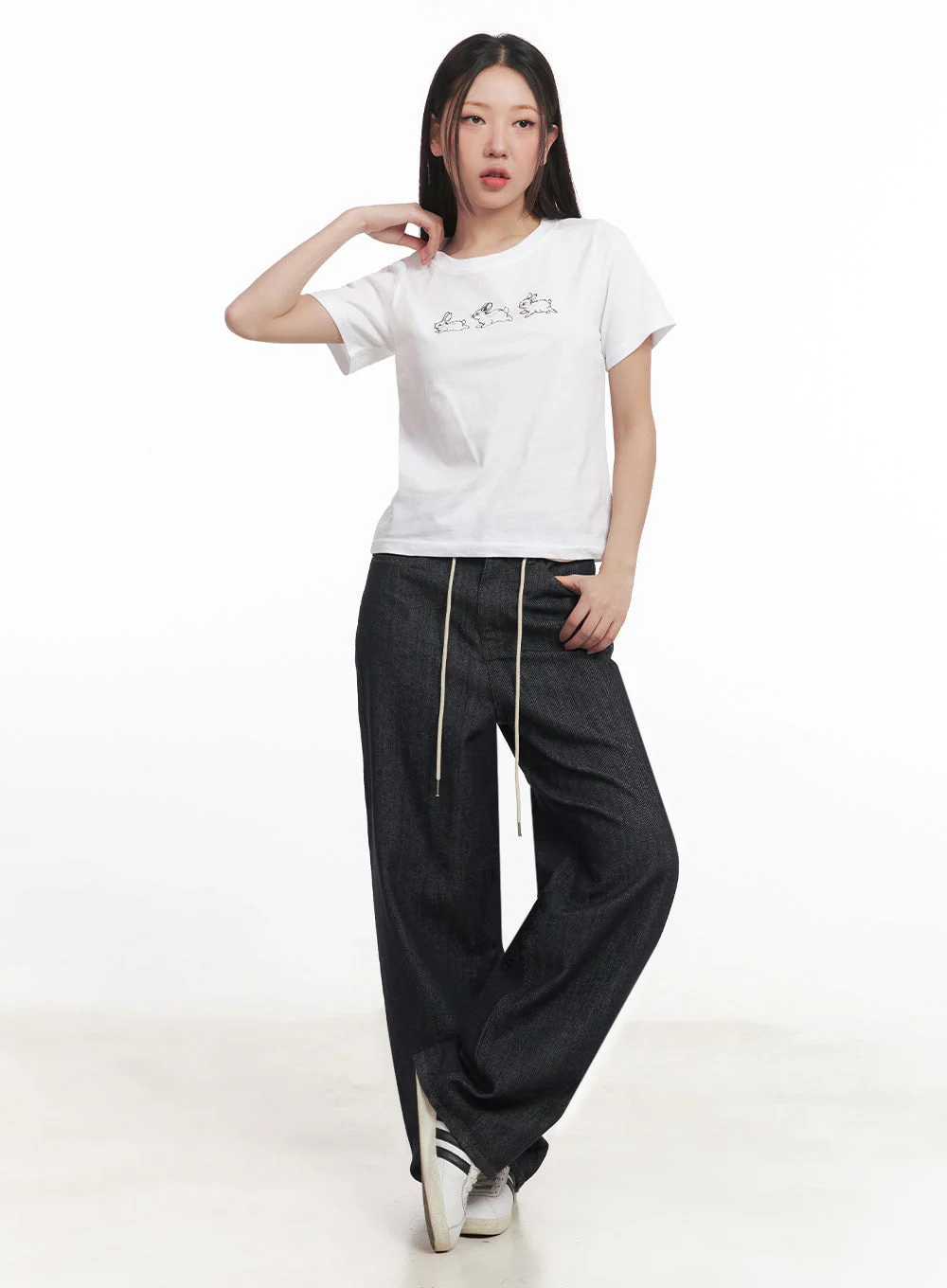 Kirsten String Wide-Leg Summer Denim Jeans IM528 - Image 10