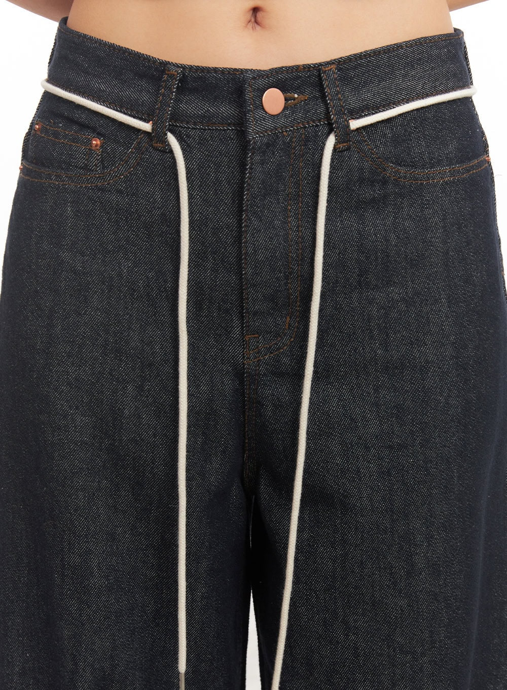 Kirsten String Wide-Leg Summer Denim Jeans IM528 - Image 5
