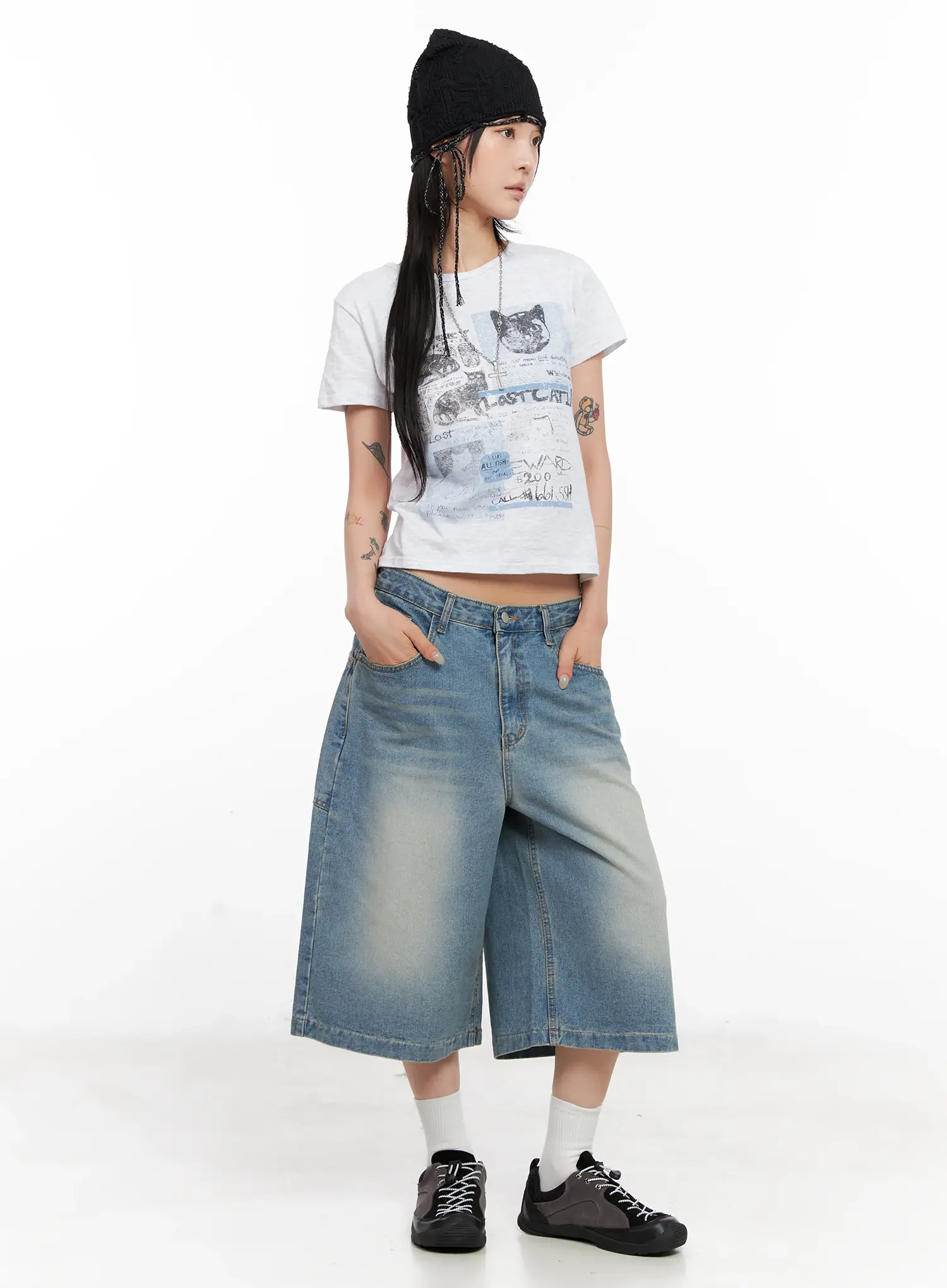 Kitty Graphic Cropped Tee CL525 - Image 14